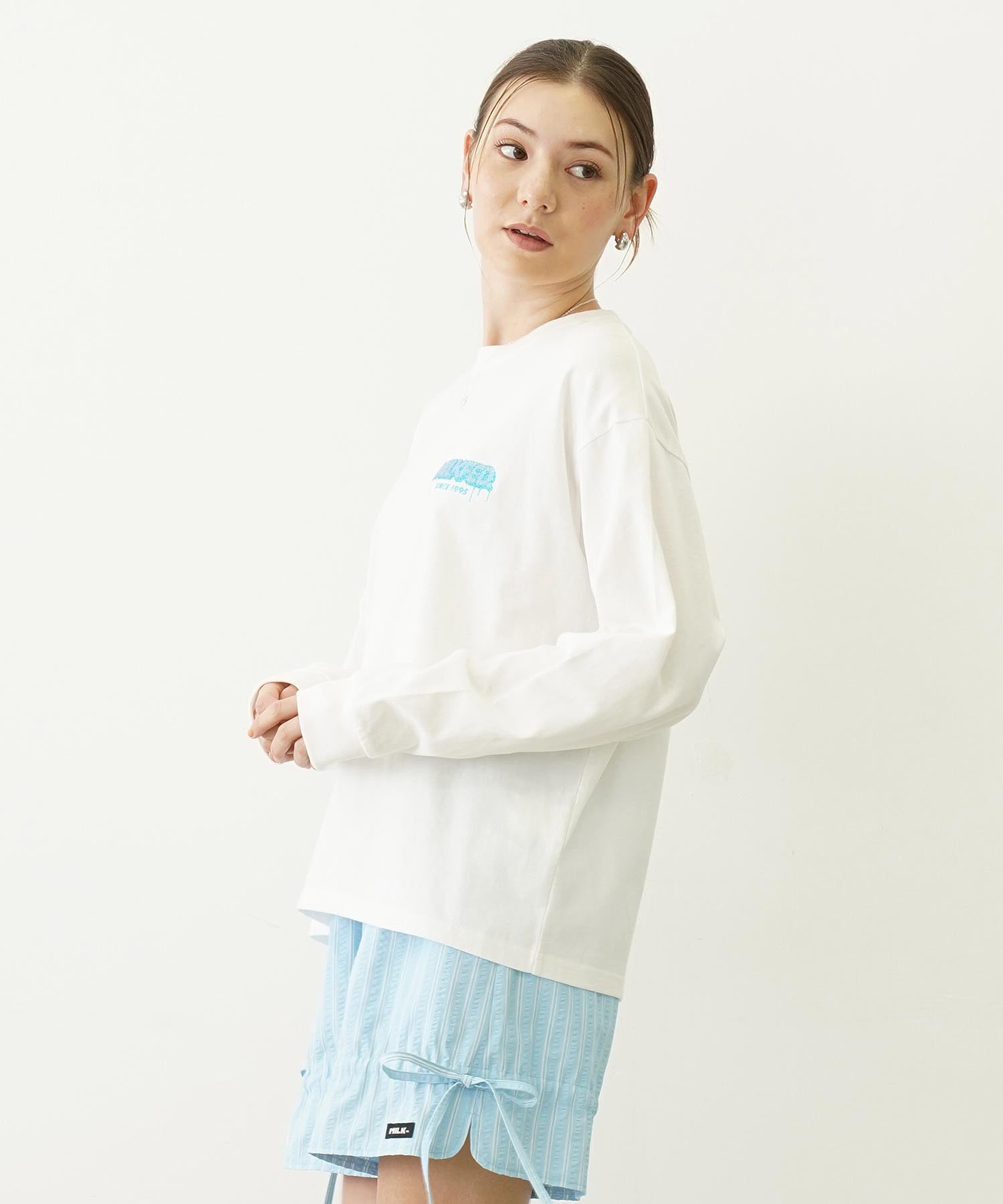 GLITTER MELT LOGO WIDE L/S TEE