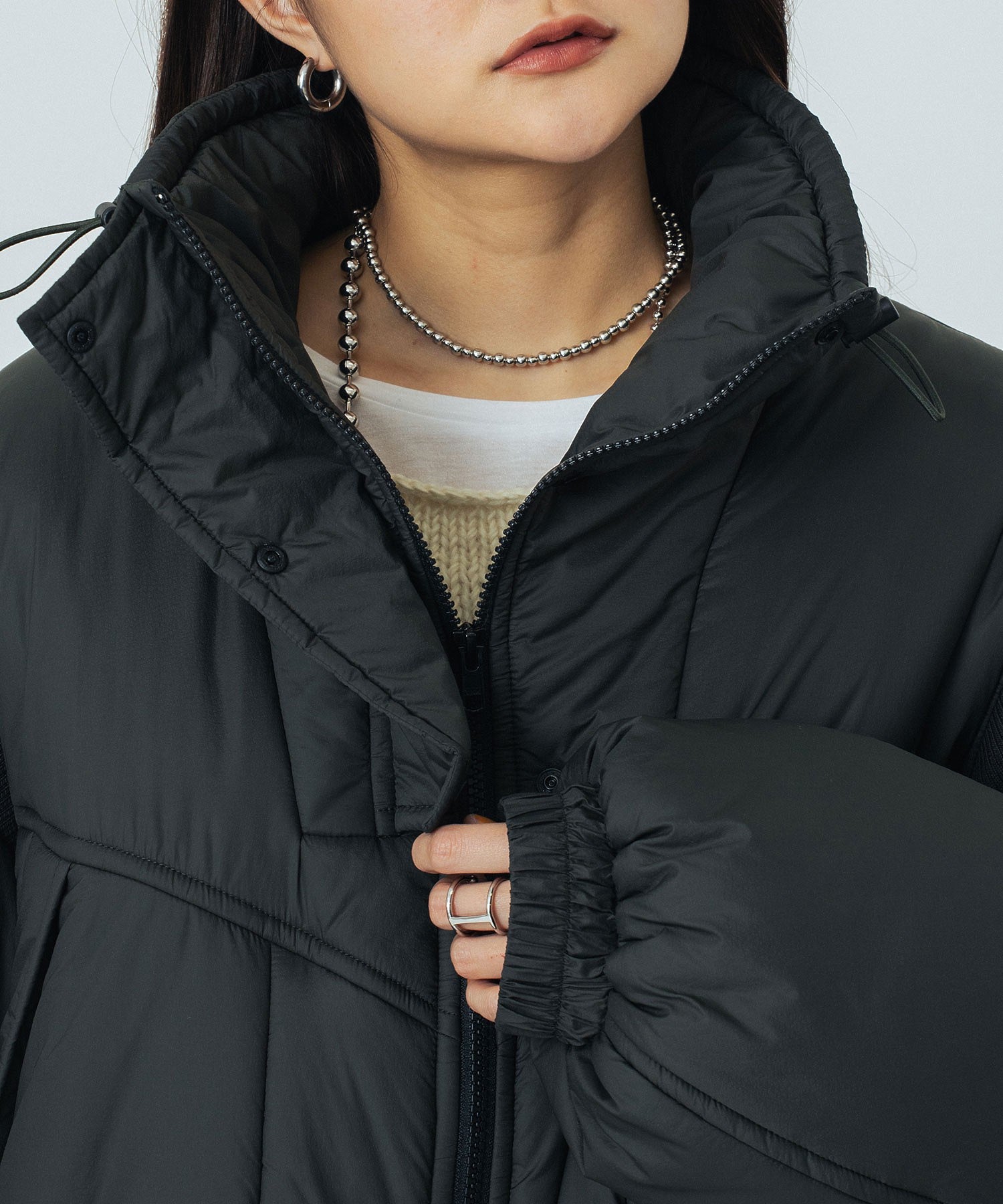 STAND COLLAR PADDED JACKET