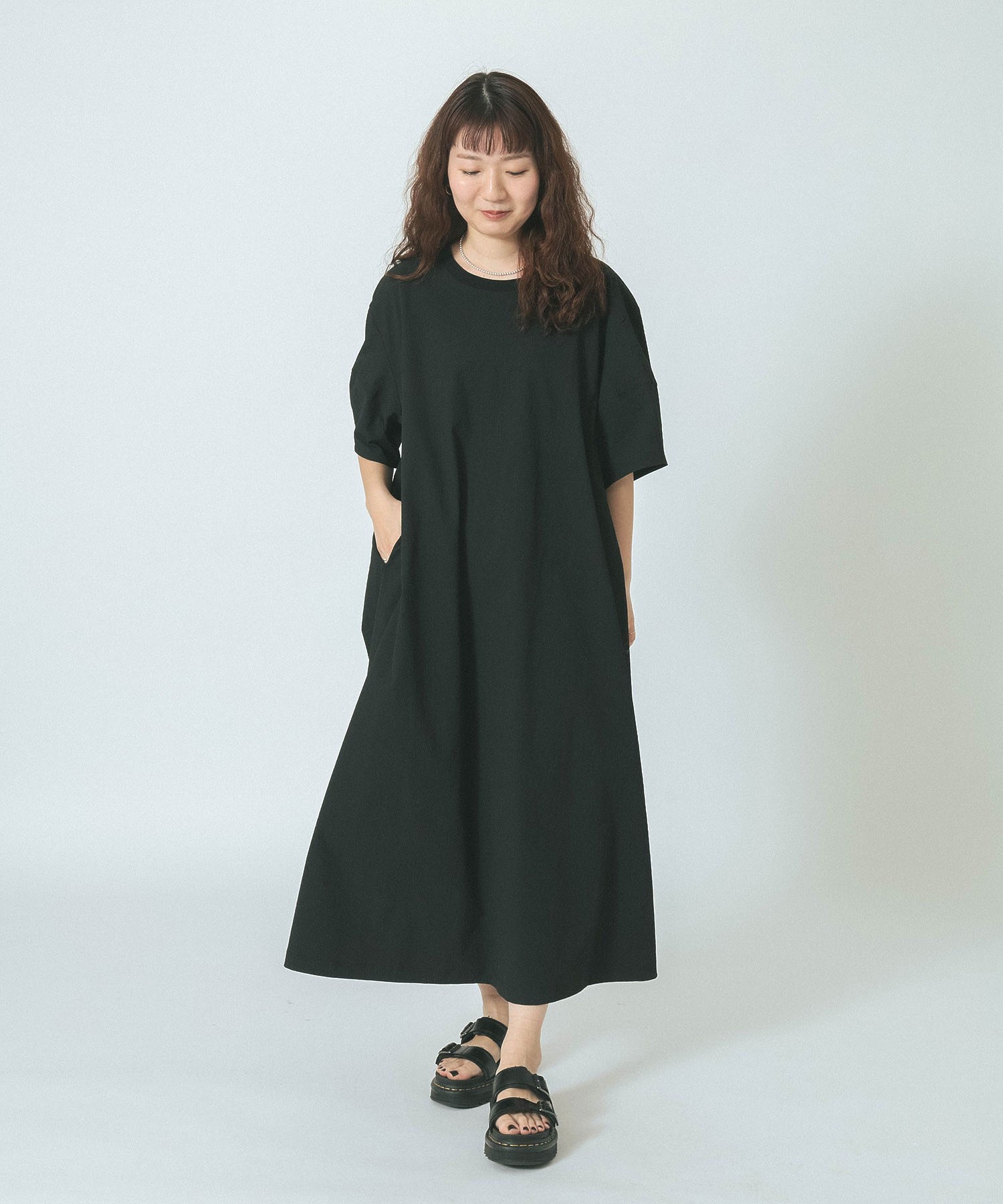 THOUSAND MILE×GENE HEAVENS/VOLUME SLEEVE SMOCK DRESS