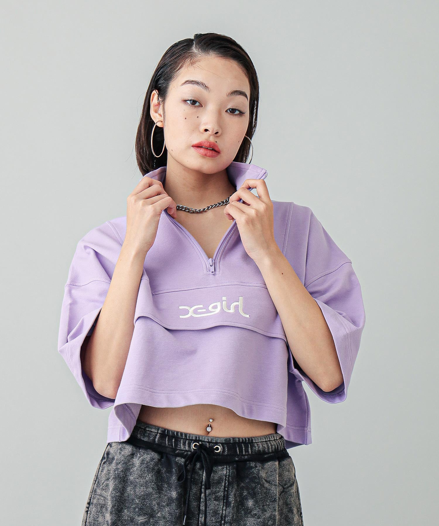 CROPPED ANORAK TOP