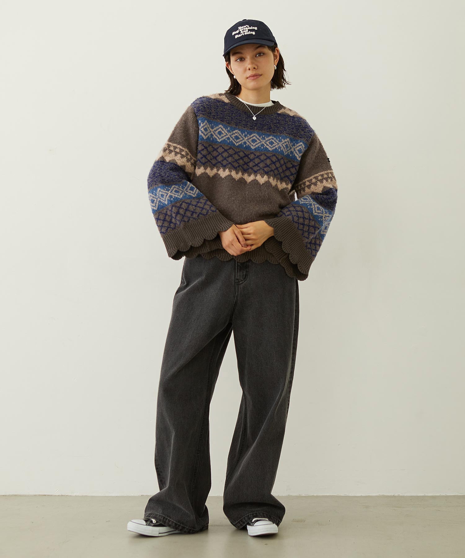 PATTERNED KNIT TUNIC