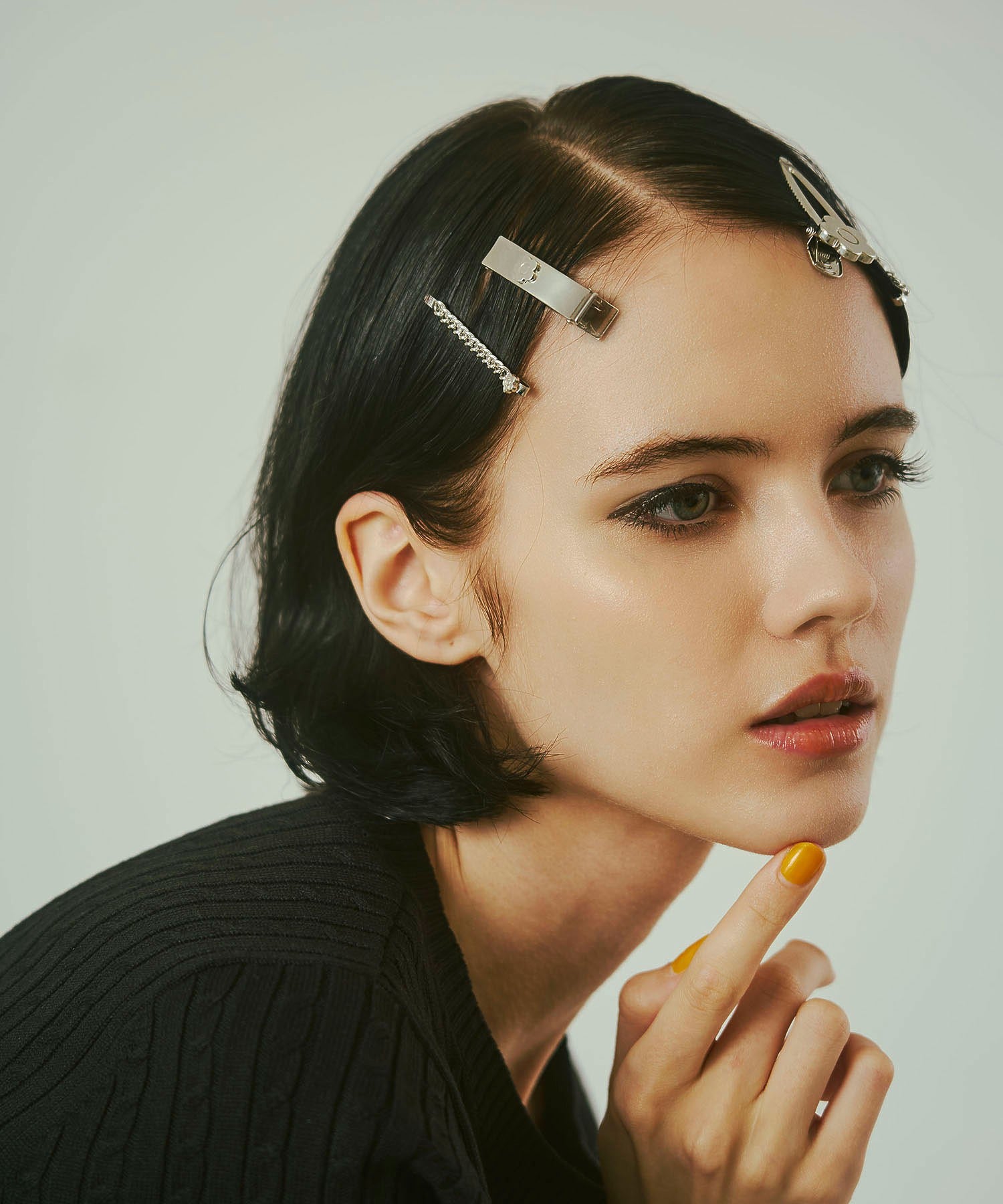 MARY QUANT/METAL CHAIN HAIR PIN SET