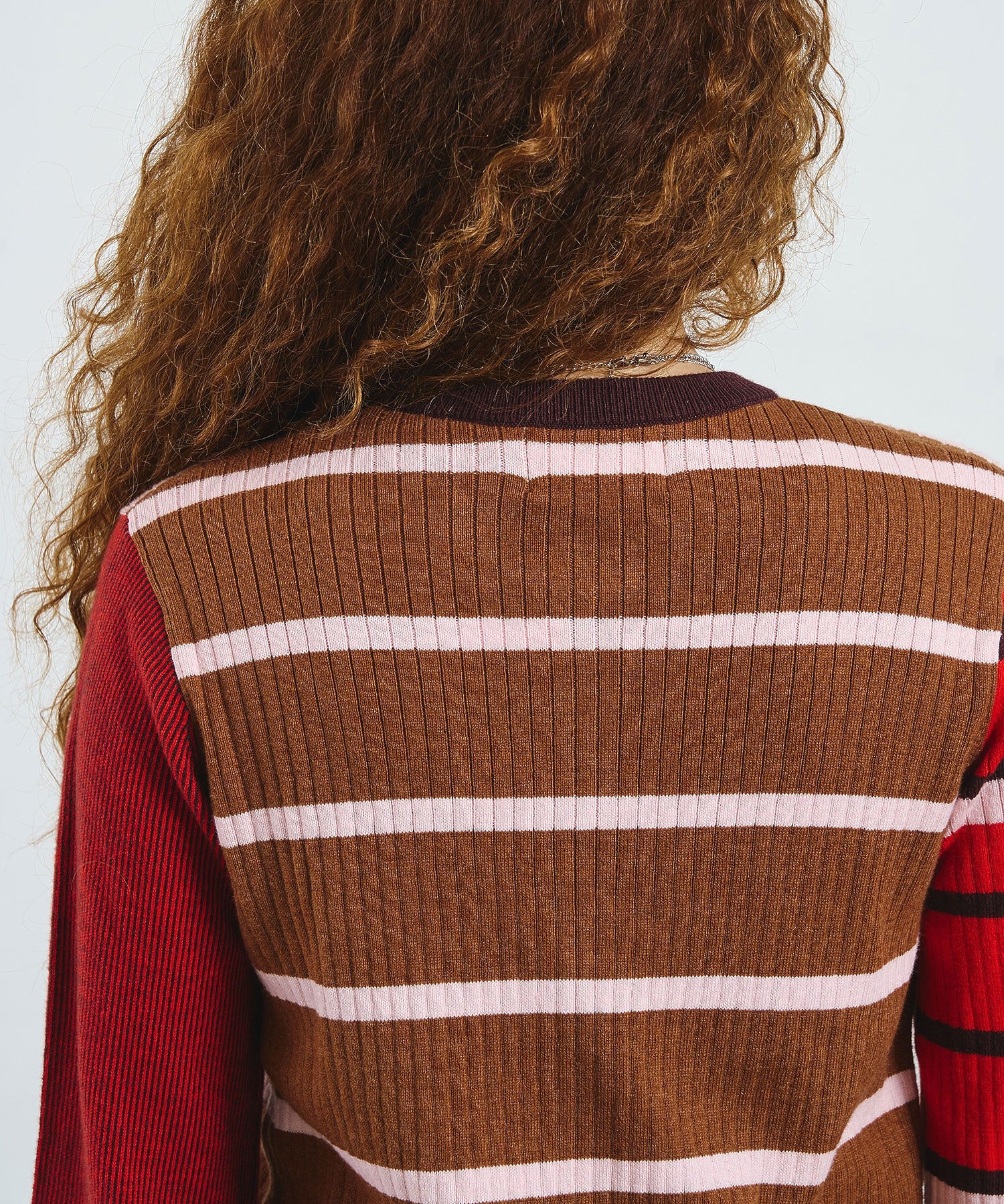 CREOLME/MULTI STRIPE KNIT CARDIGAN