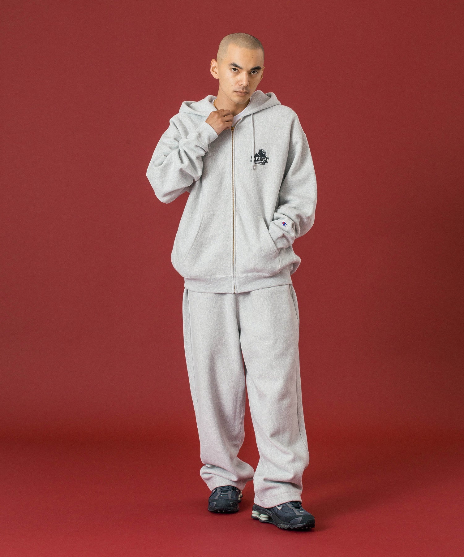 XLARGE×Champion REVERSE WEAVE WIDE SWEAT PANTS