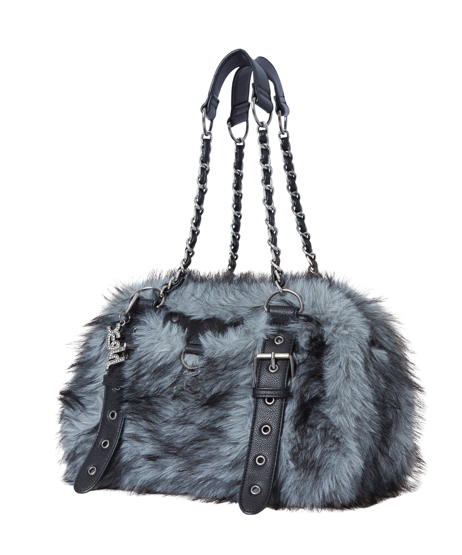 FAUX FUR CHAIN BAG