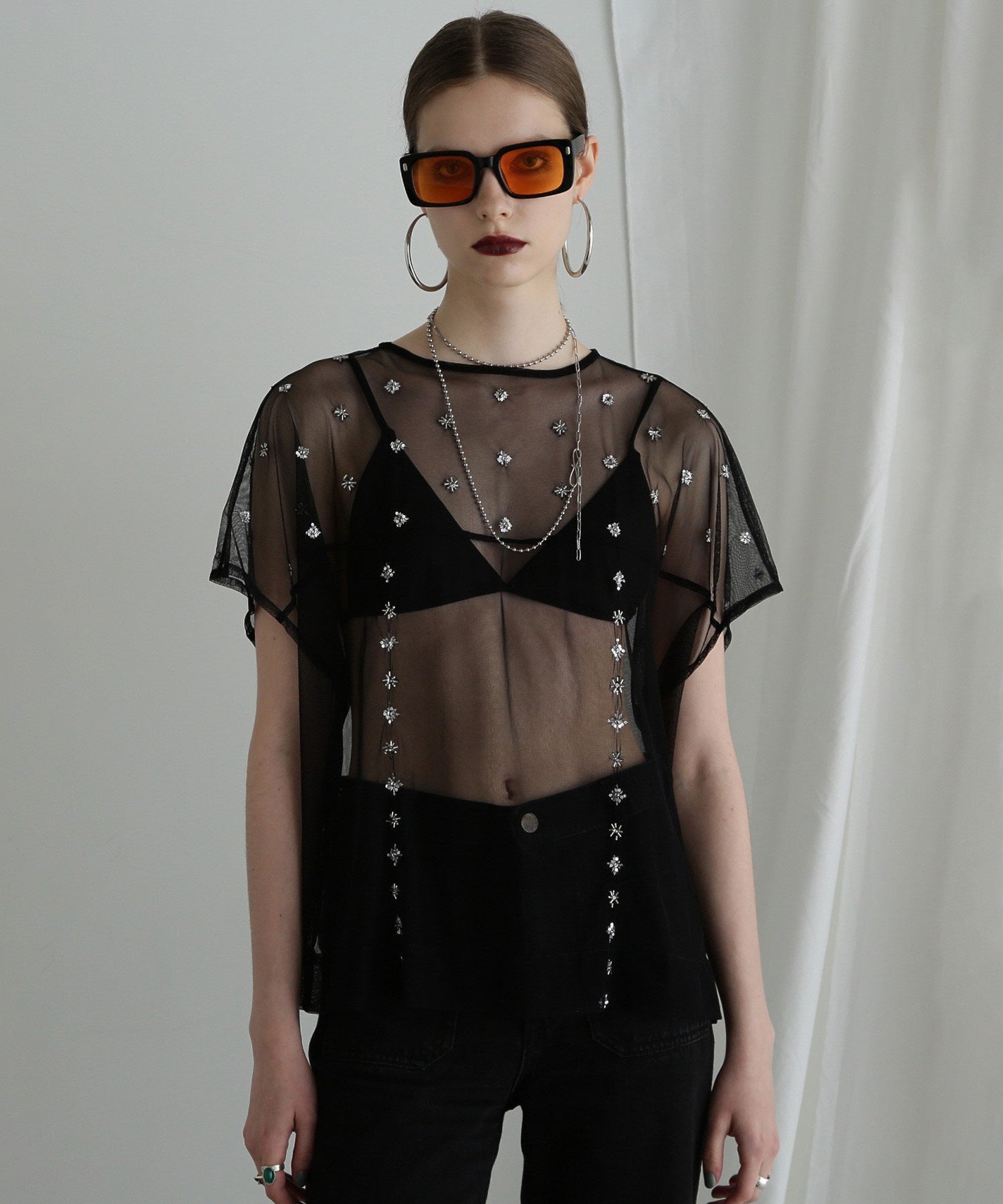 チュールシアーブラウス