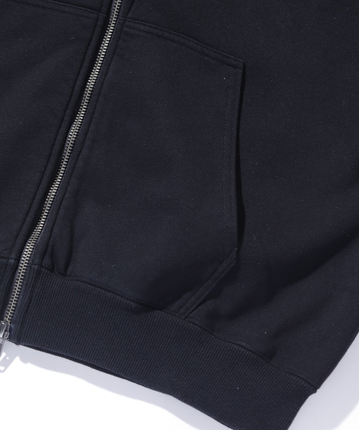 DOUBLE LAYERED ZIP HOODED SWEATSHIRT