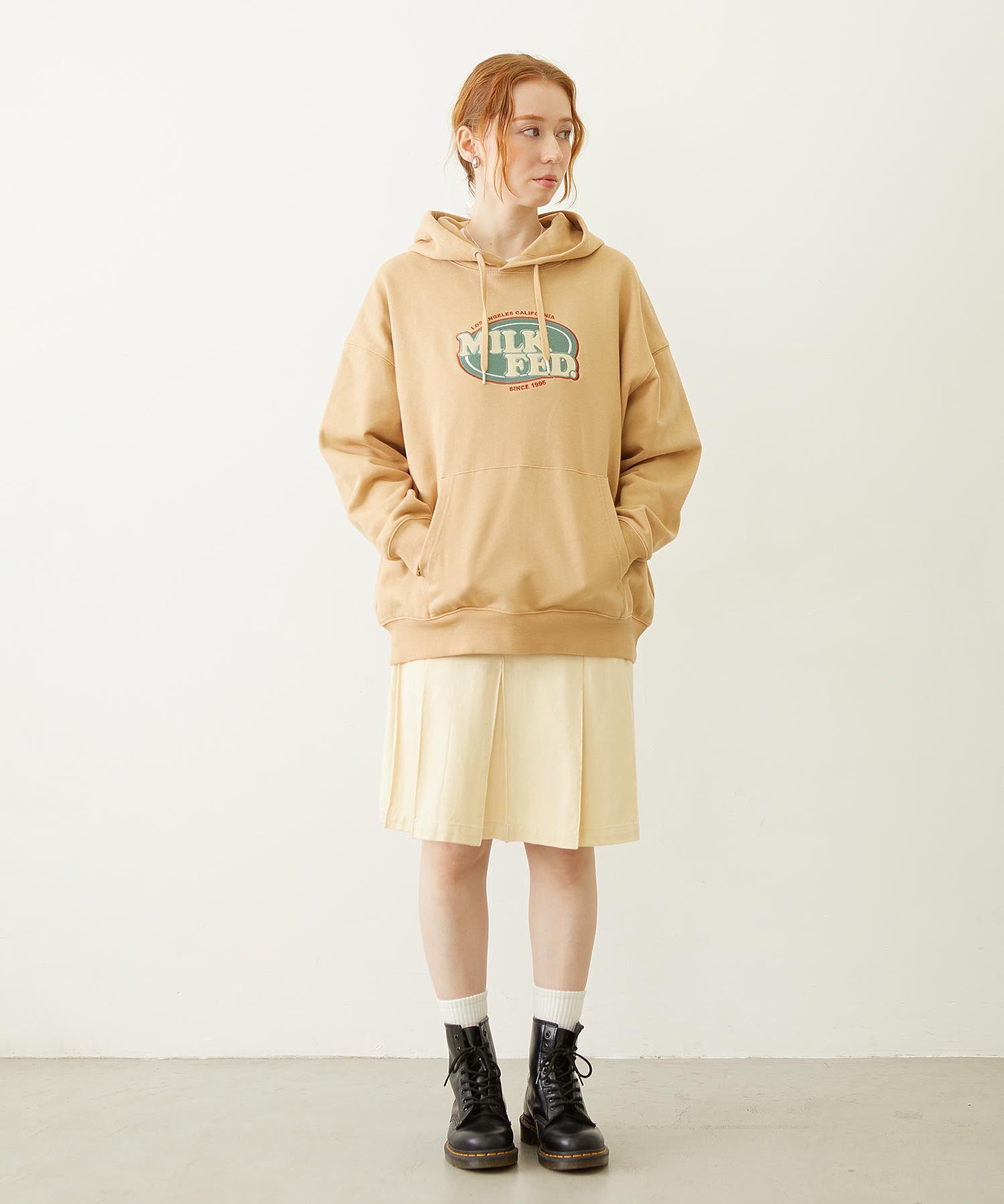 OVAL LOGO WIDE HOODIE SWEAT