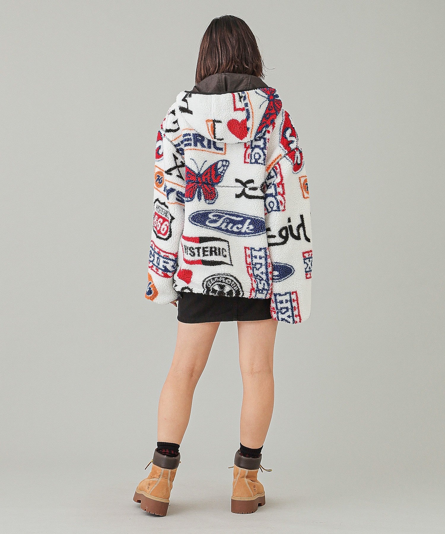 X-girl x HYSTERIC GLAMOUR REVERSIBLE BOA JACKET