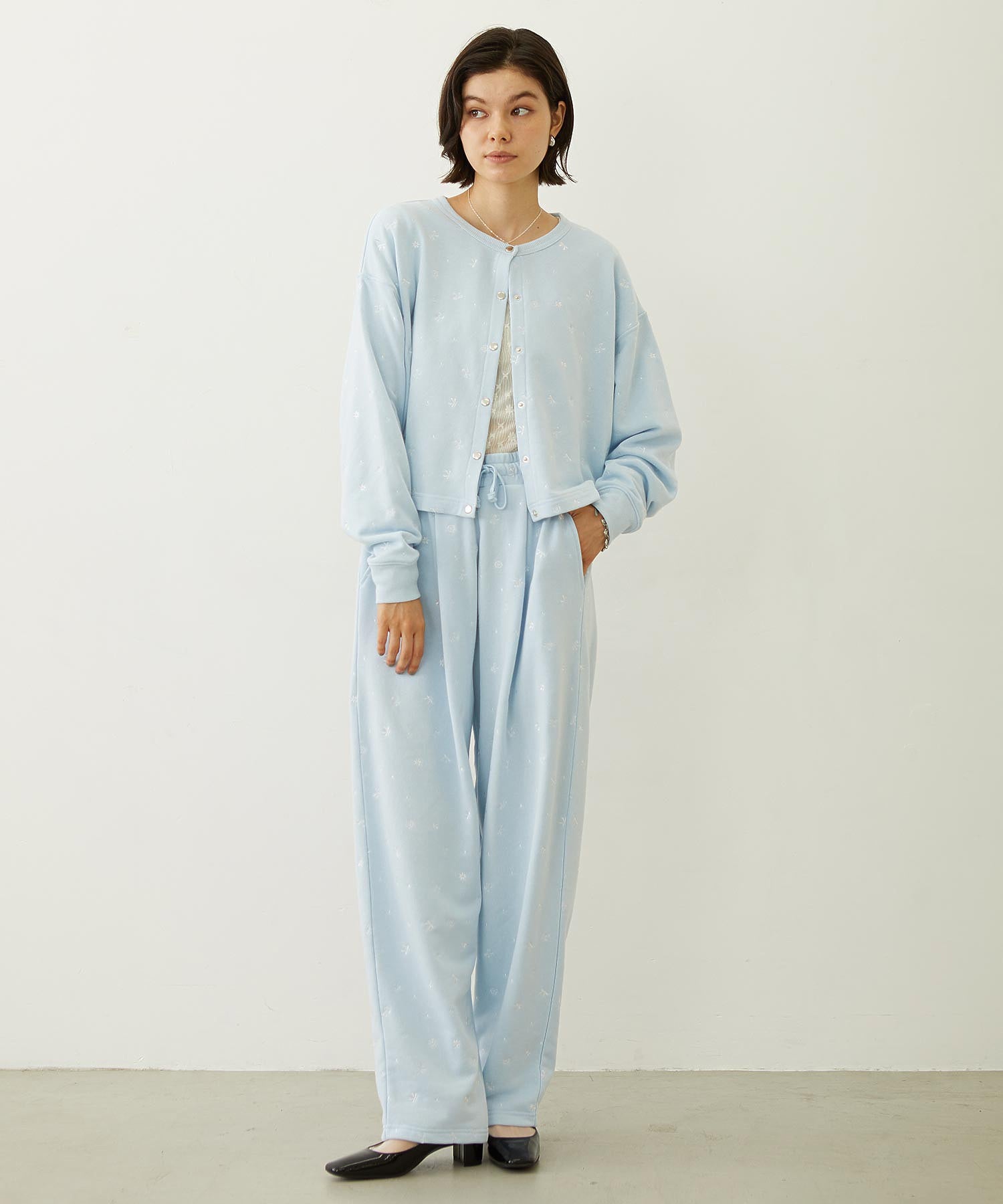 EMBROIDERY SWEAT JACKET