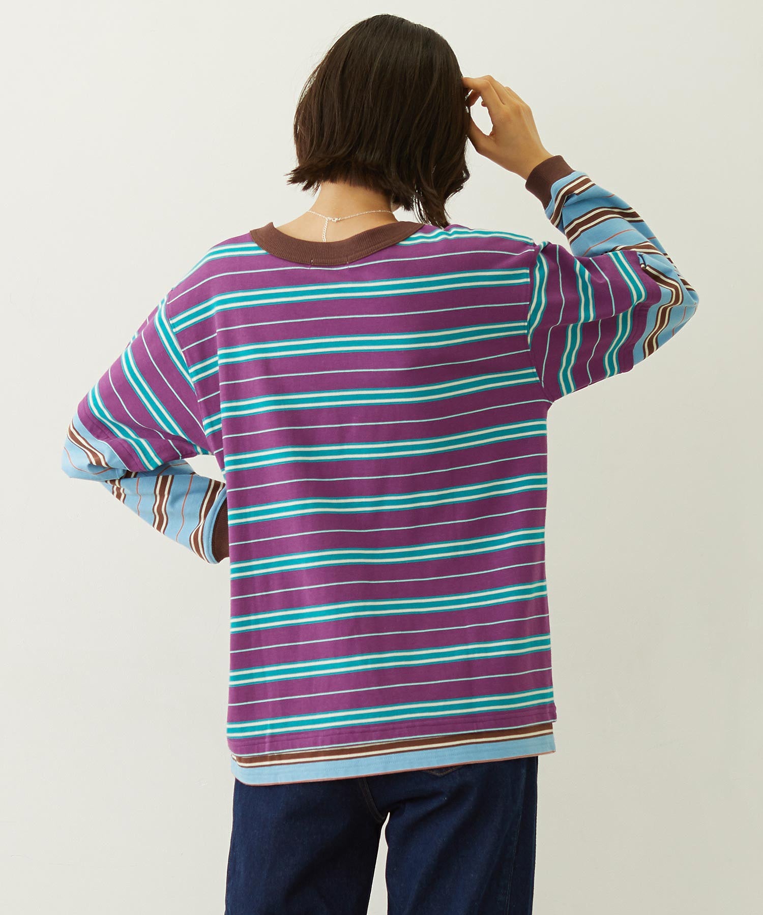 LAYERED LOOK STRIPED TOP