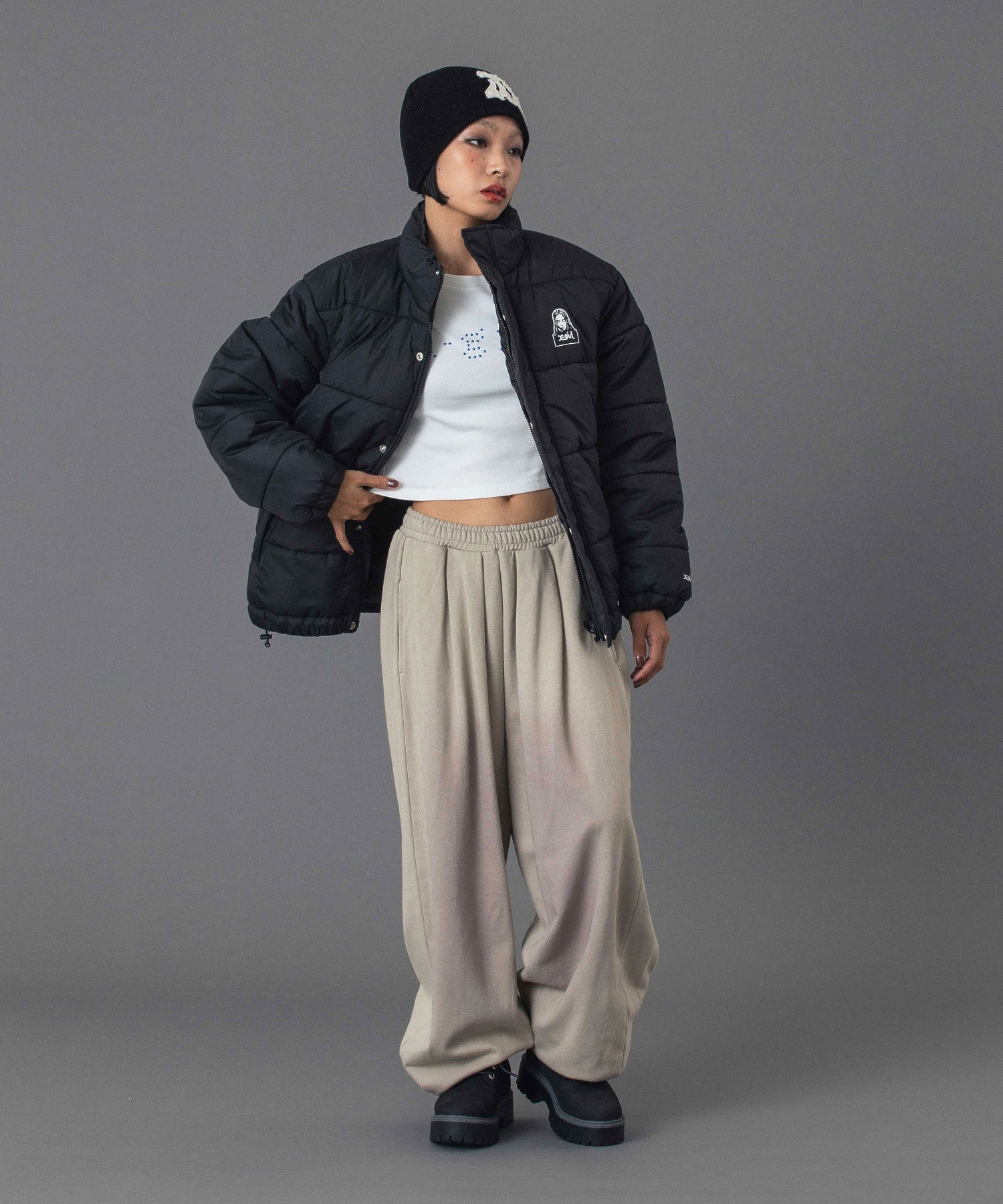 SPRAY PRINT BALLOON SWEAT PANTS