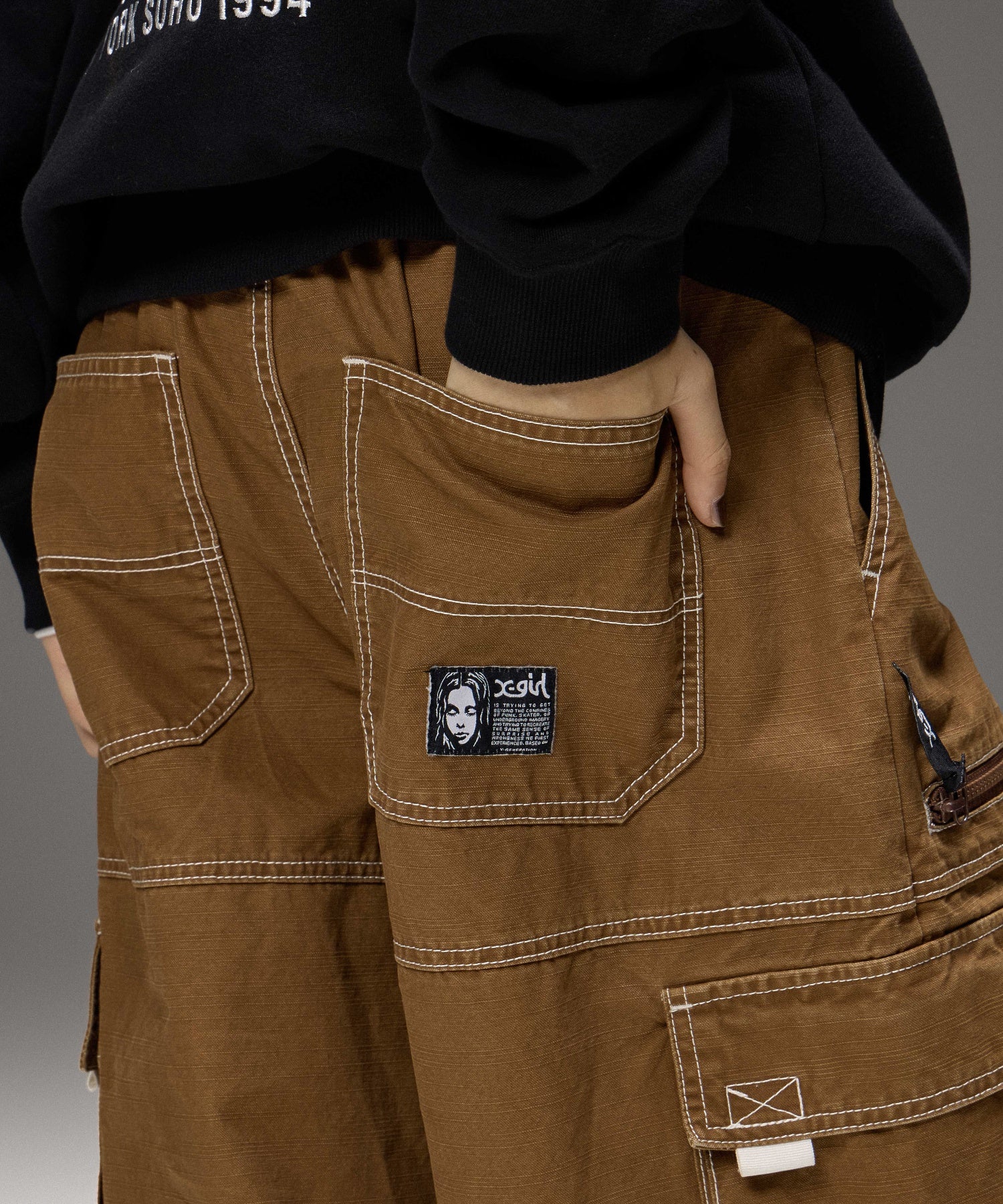 BICOLOR STITCH EASY CARGO PANTS