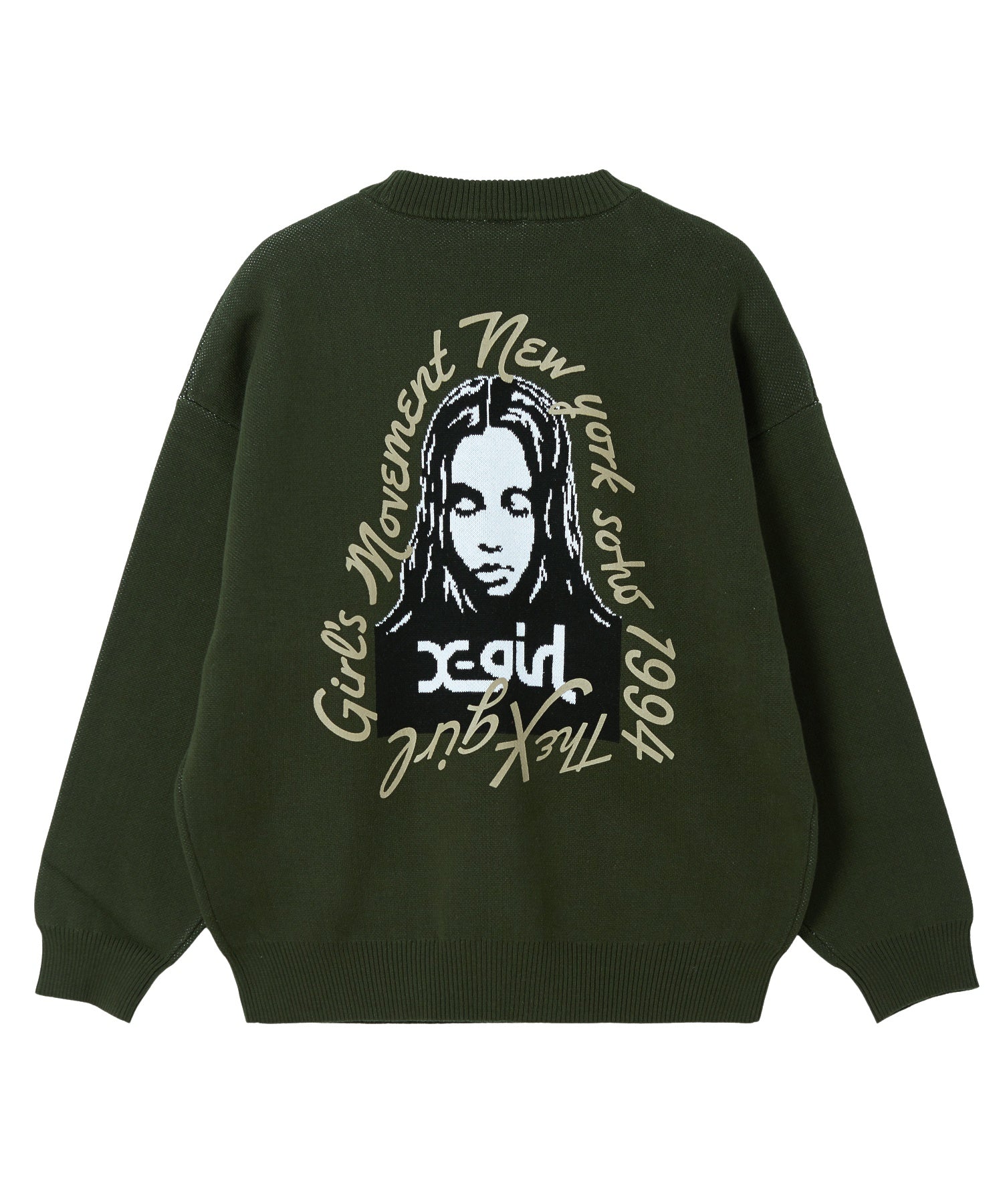 HAND DRAWN LOGO AND FACE KNIT TOP