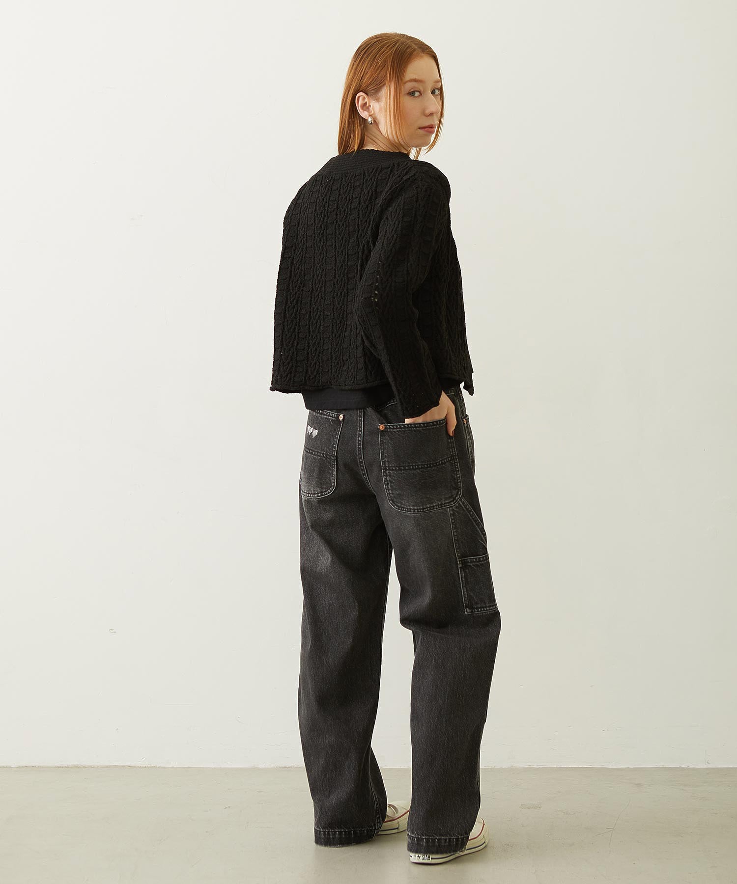 DOUBLE KNEE DISTRESSED DENIM PANTS