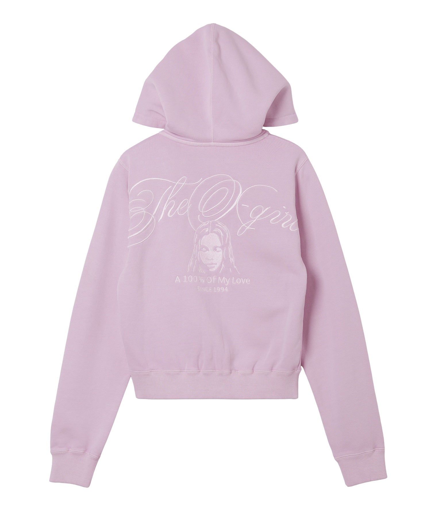 FACE AND SCRIPT LOGO COMPACT ZIP UP SWEAT HOODIE