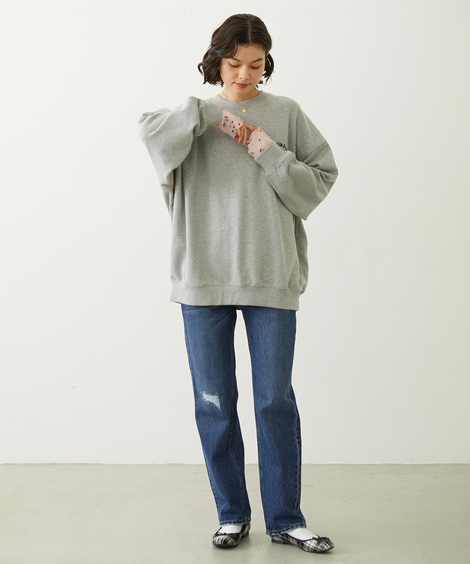 COOPER LOGO WIDE CREW SWEAT TOP