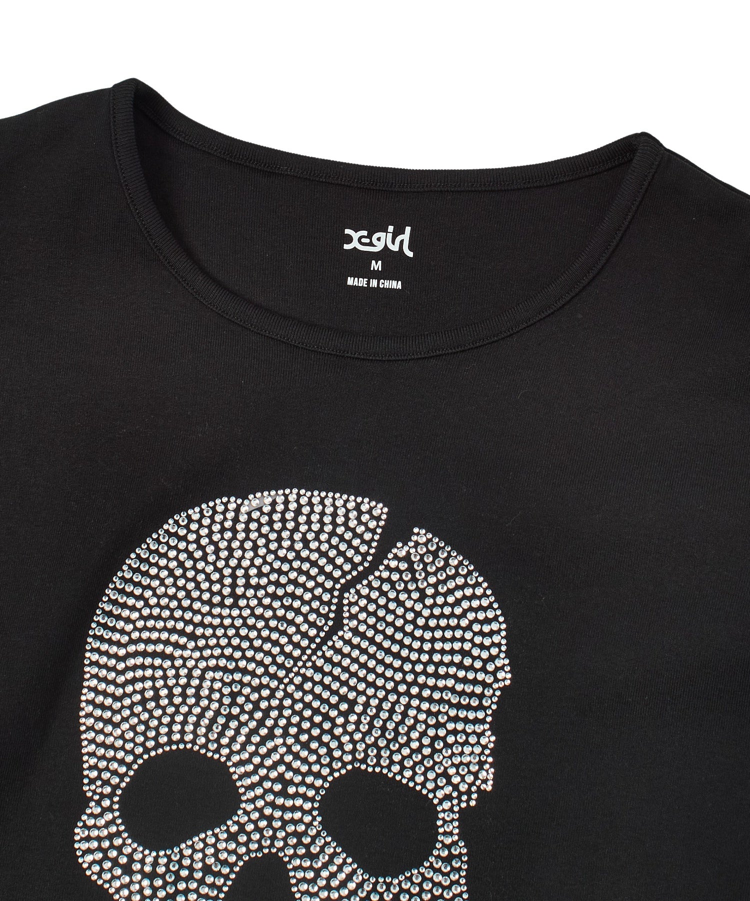 RHINESTONE SKULL S/S BABY TEE