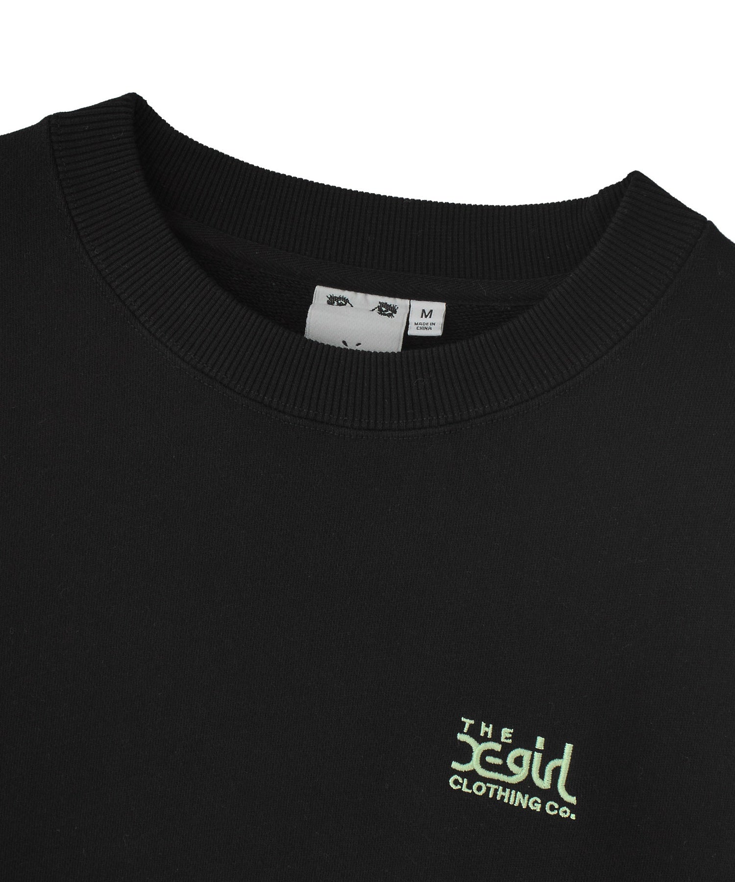 NEON BOX EMBROIDERED LOGO SWEAT TOP