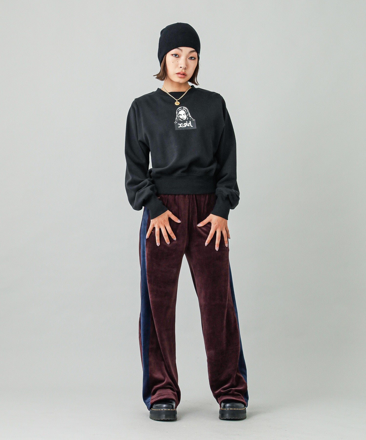 VELOUR TRACK PANTS