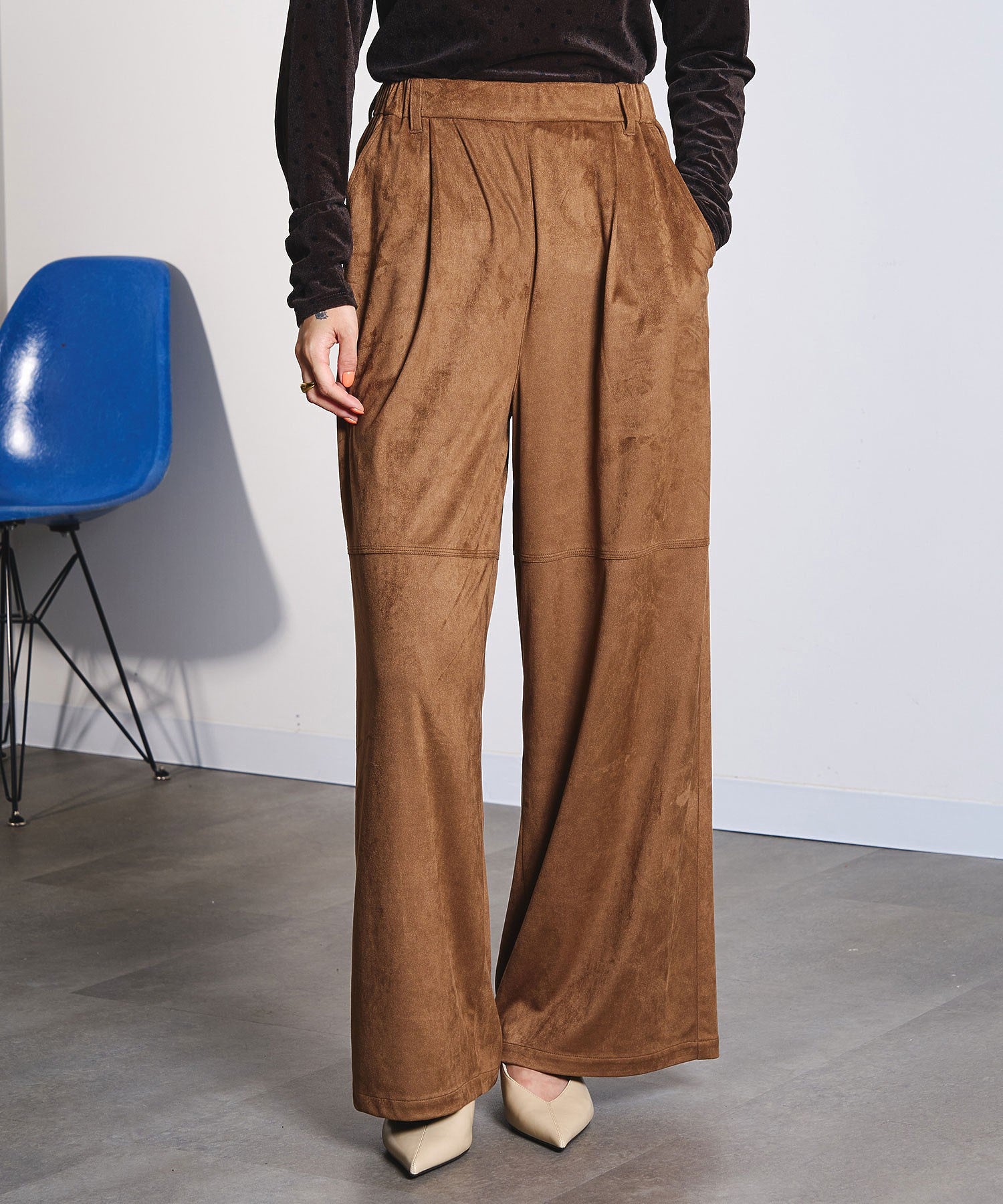 FAUX SUEDE PANTS