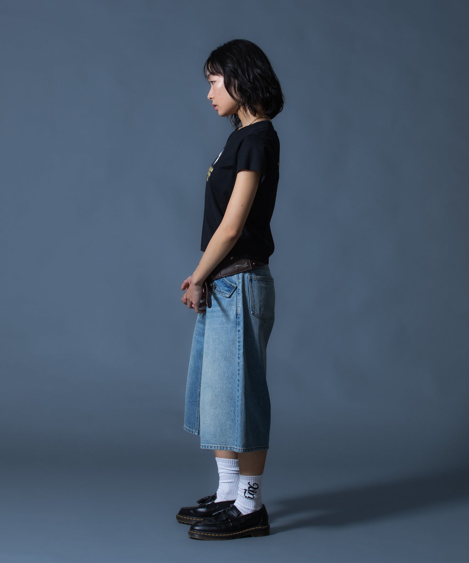 GLITTER LOGO AND FACE S/S BABY TEE