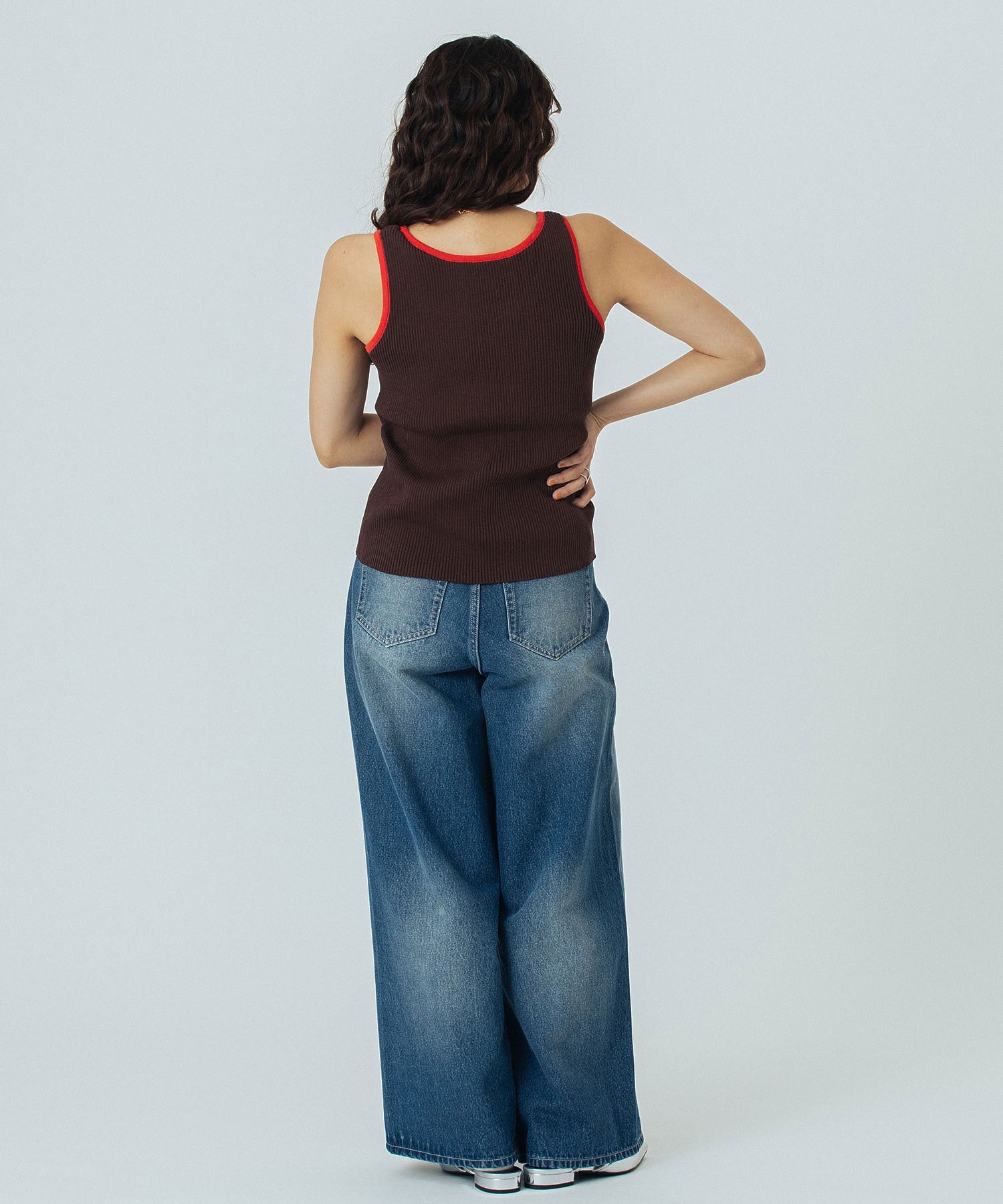 KNITTED RIB TANK TOP