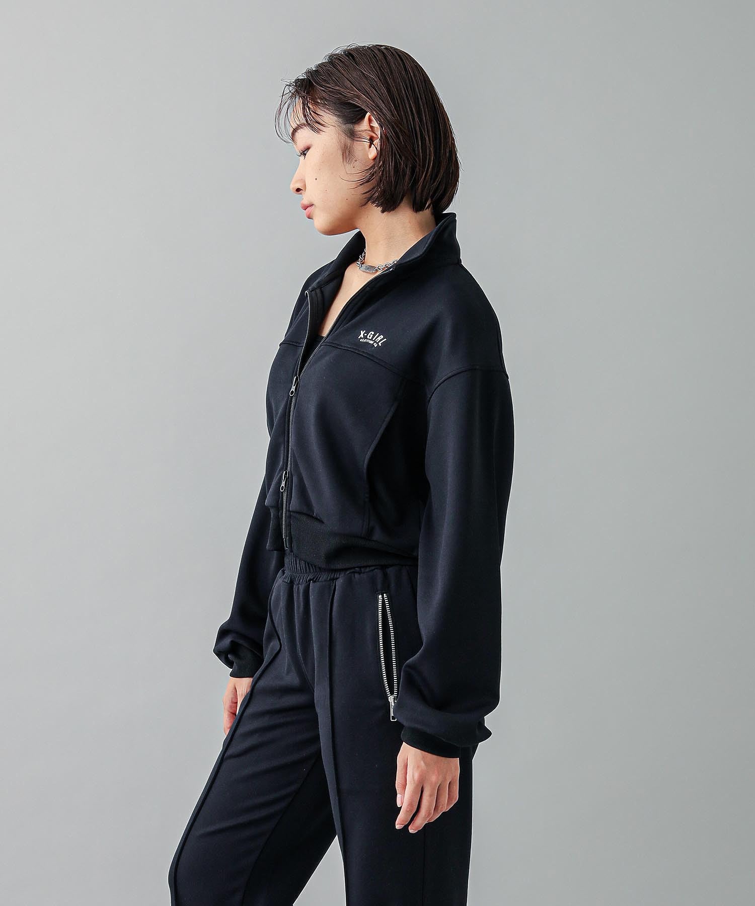 COMPACT ZIP UP TOP X-girl
