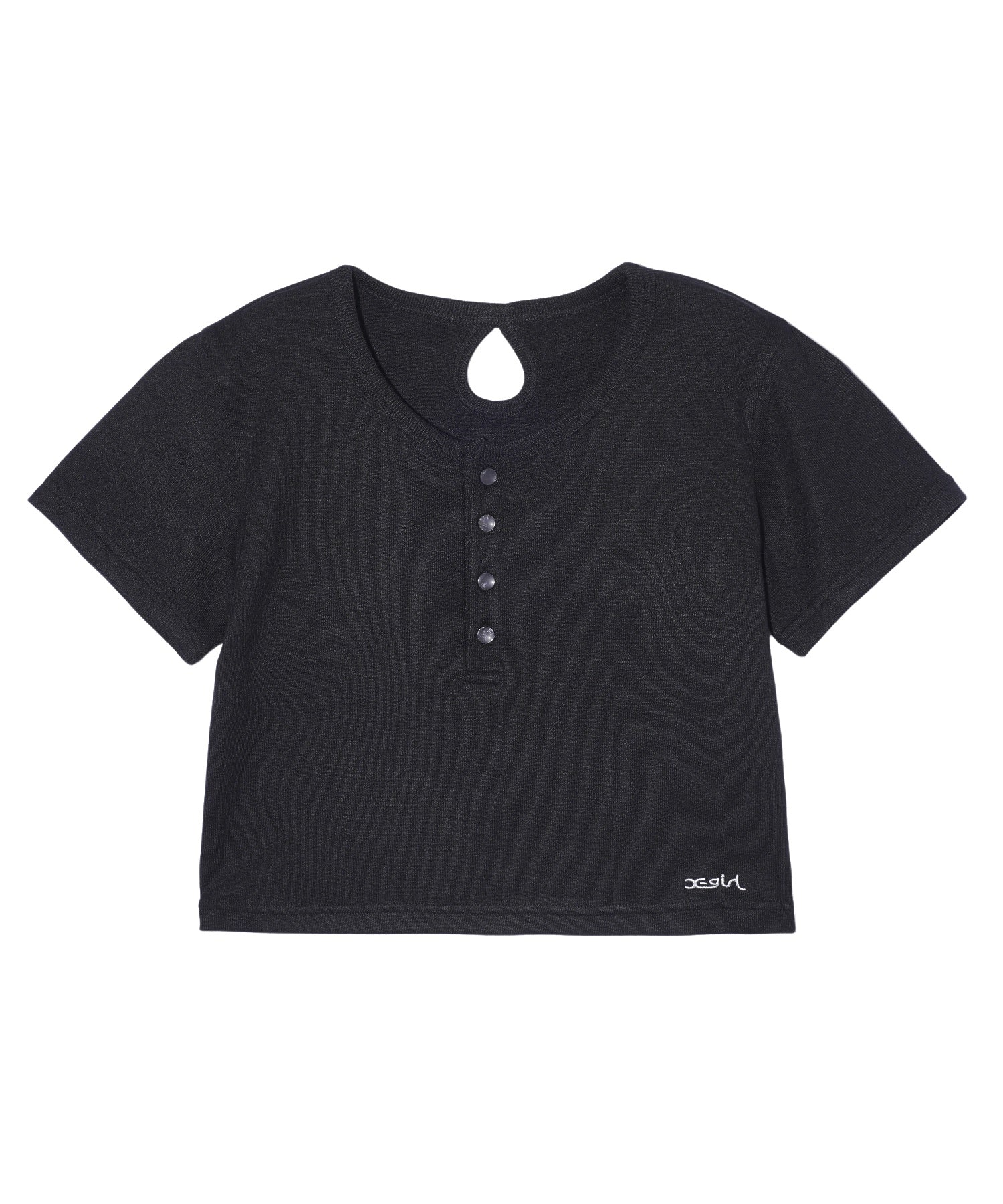 HENLEY NECK S/S TOP