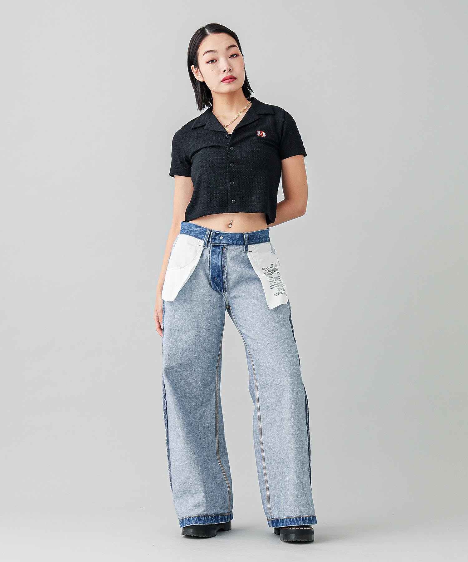 OPEN COLLAR COMPACT SHIRT