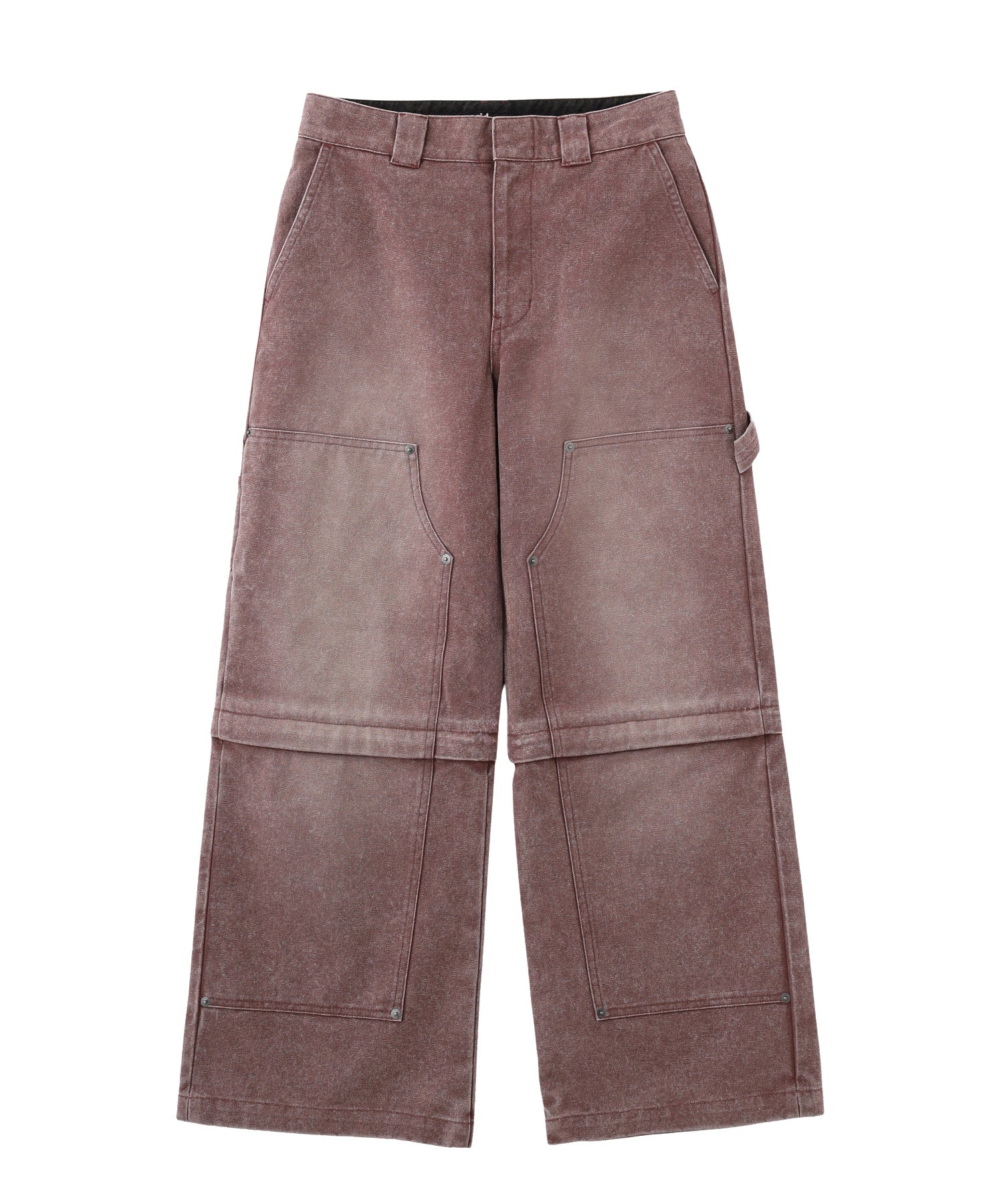 FADED 2WAY WIDE LEG WORK PANTS