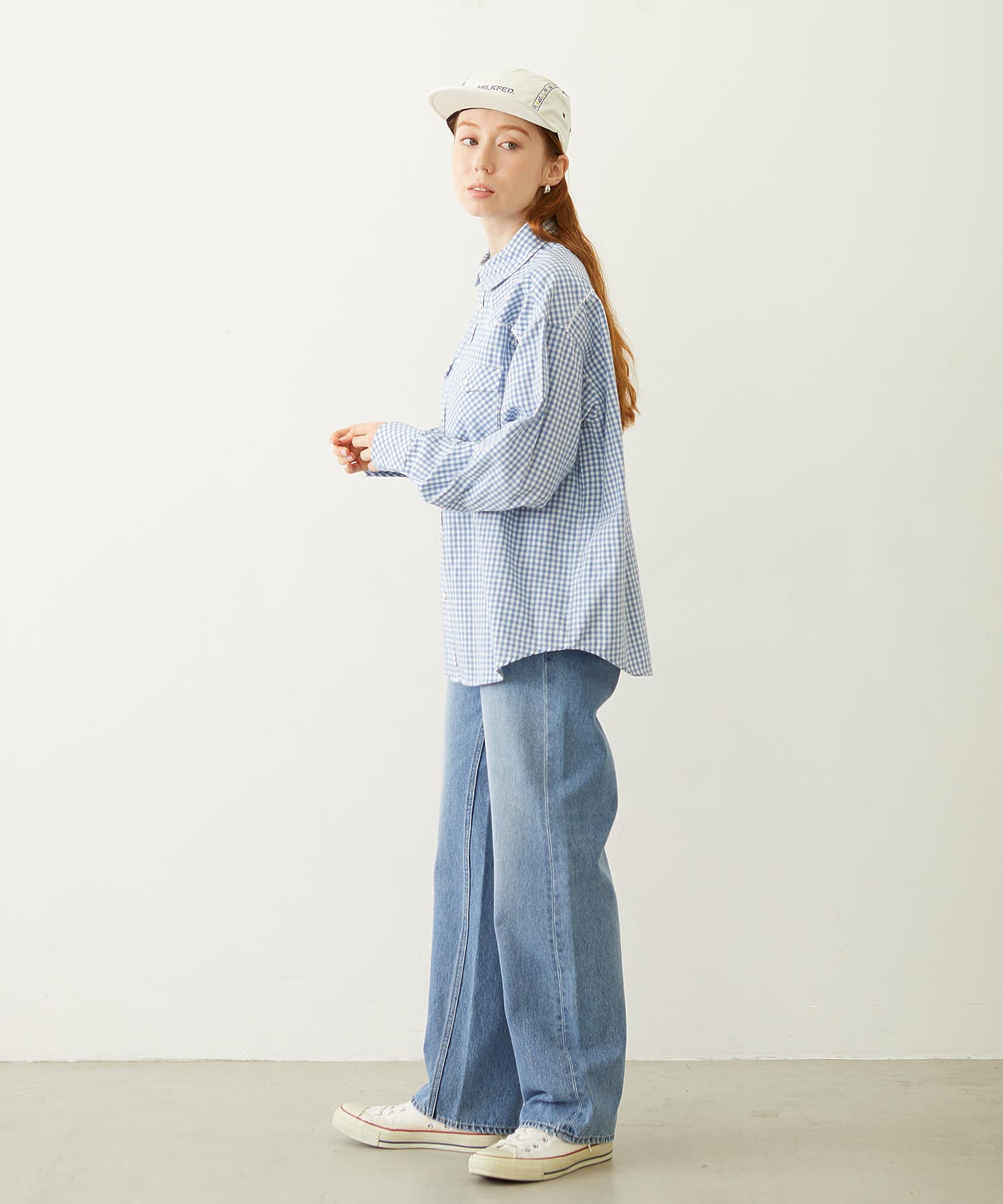 MILKFED. EMBROIDERED DENIM PANTS