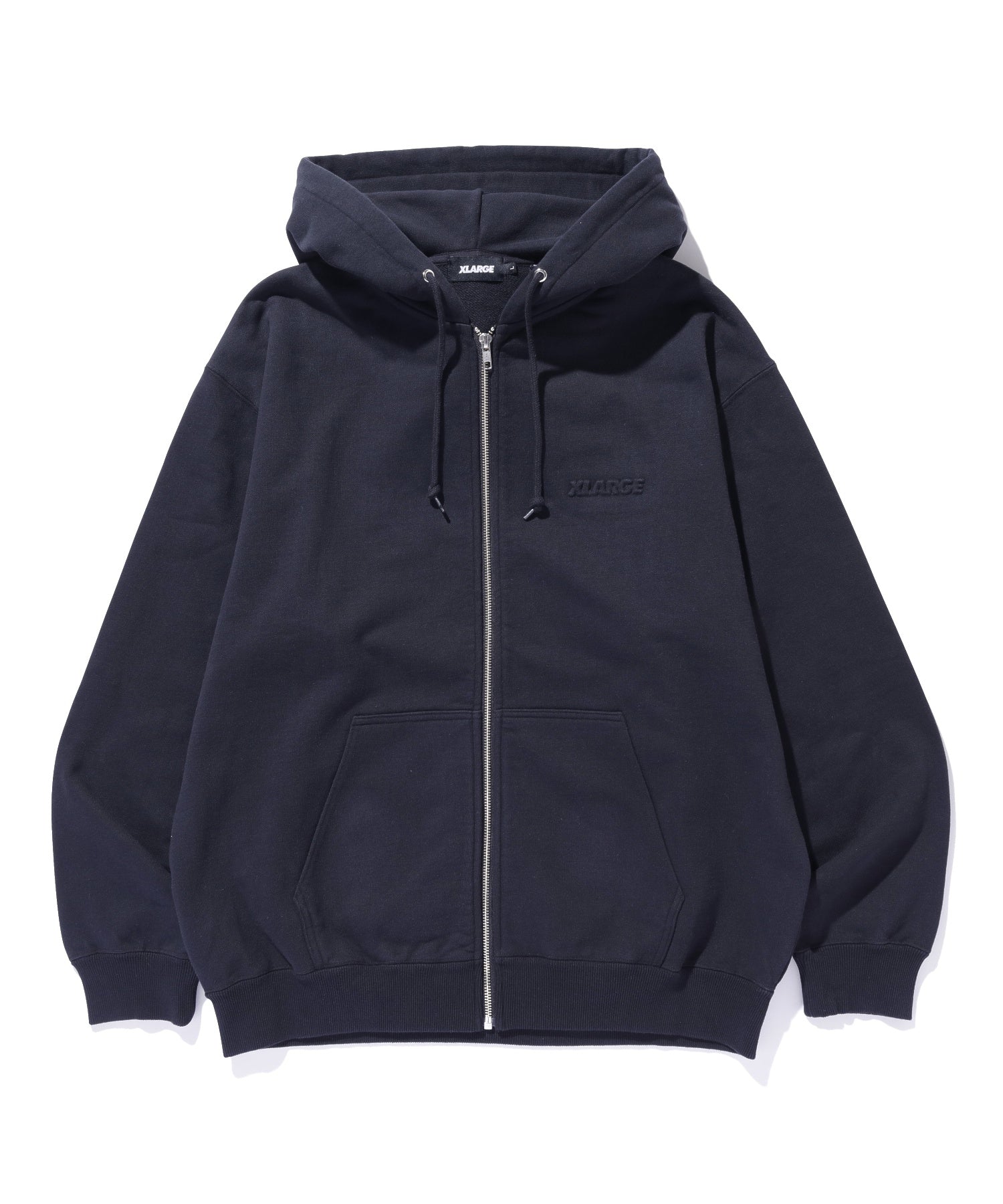 EMBOSSED OG BOX ZIP UP HOODED SWEATSHIRT