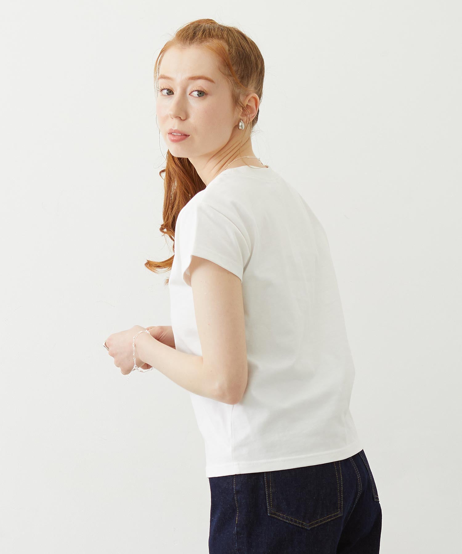 LINE LOGO FRENCH SLEEVE TOP