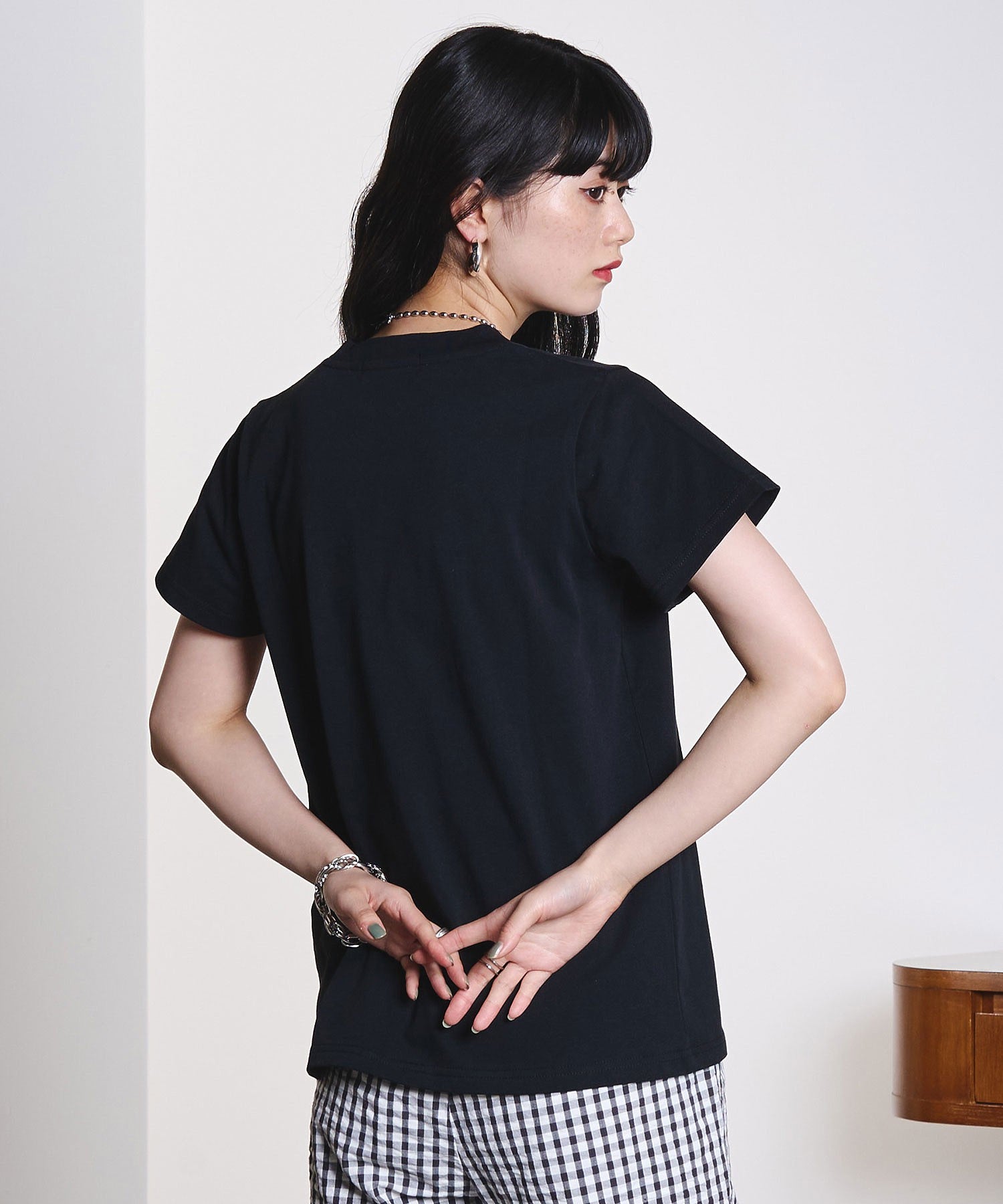 【ROSE BUD別注】MARY QUANT/BASIC LOGO TEE