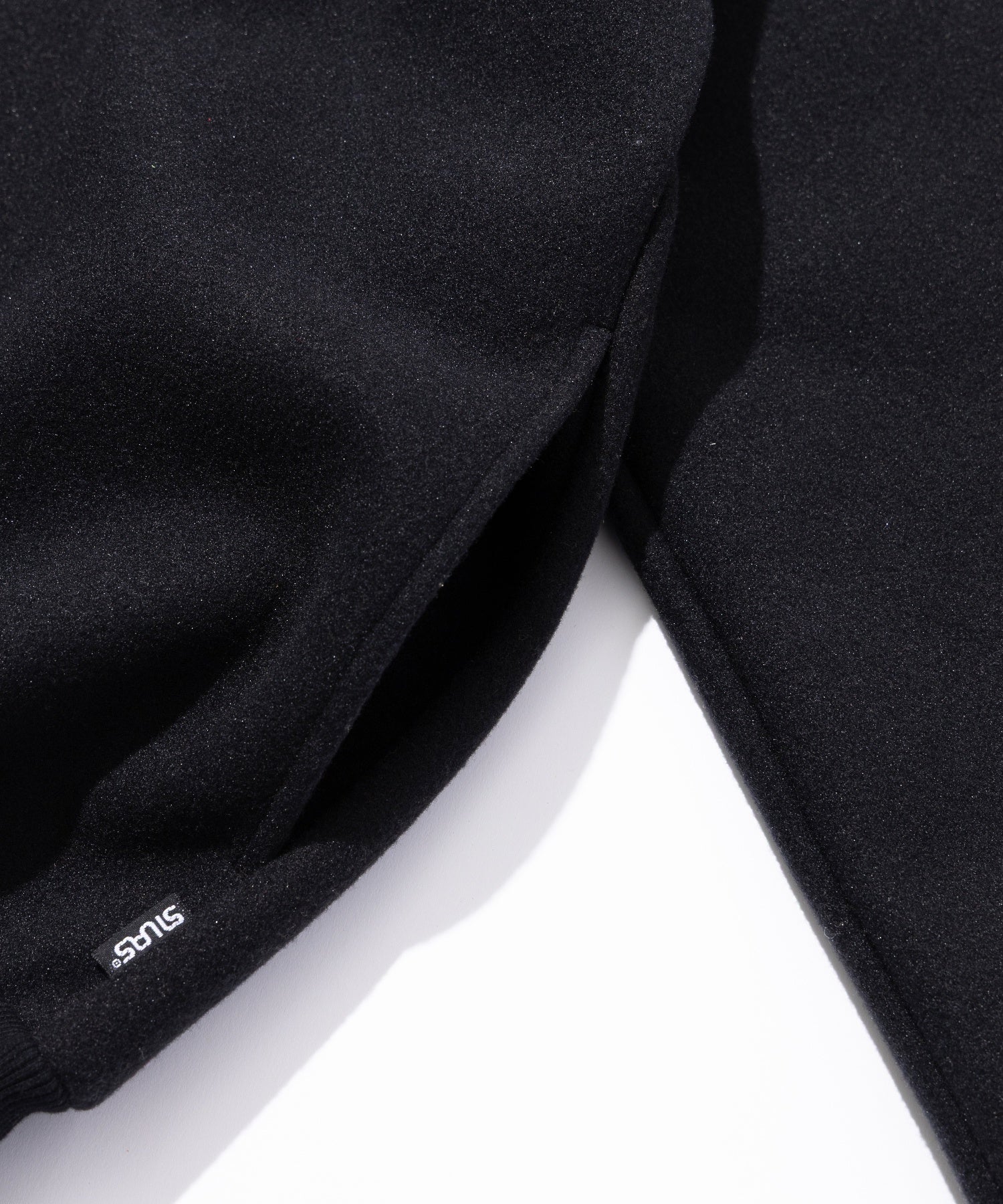 ELBOW PATCH ZIP OPEN SWEATSHIRT