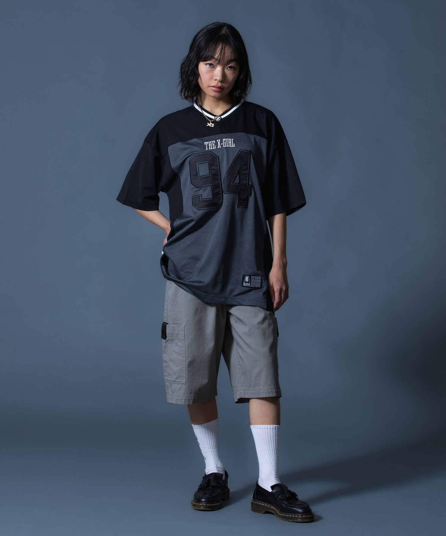 FACE LABEL FOOTBALL TEE DRESS