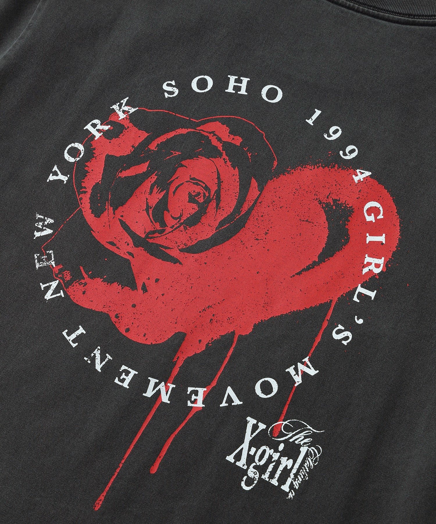 FADED HEART ROSE LOGO S/S TEE