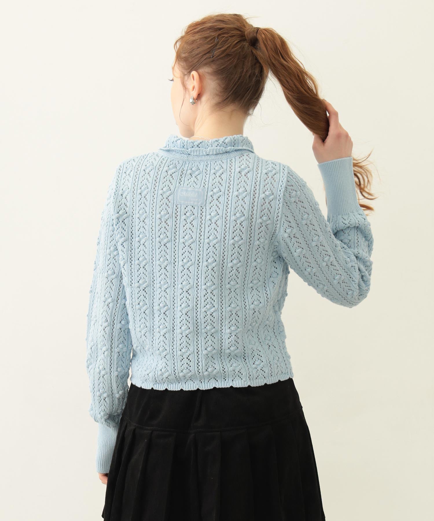 OPENWORK KNIT CARDIGAN