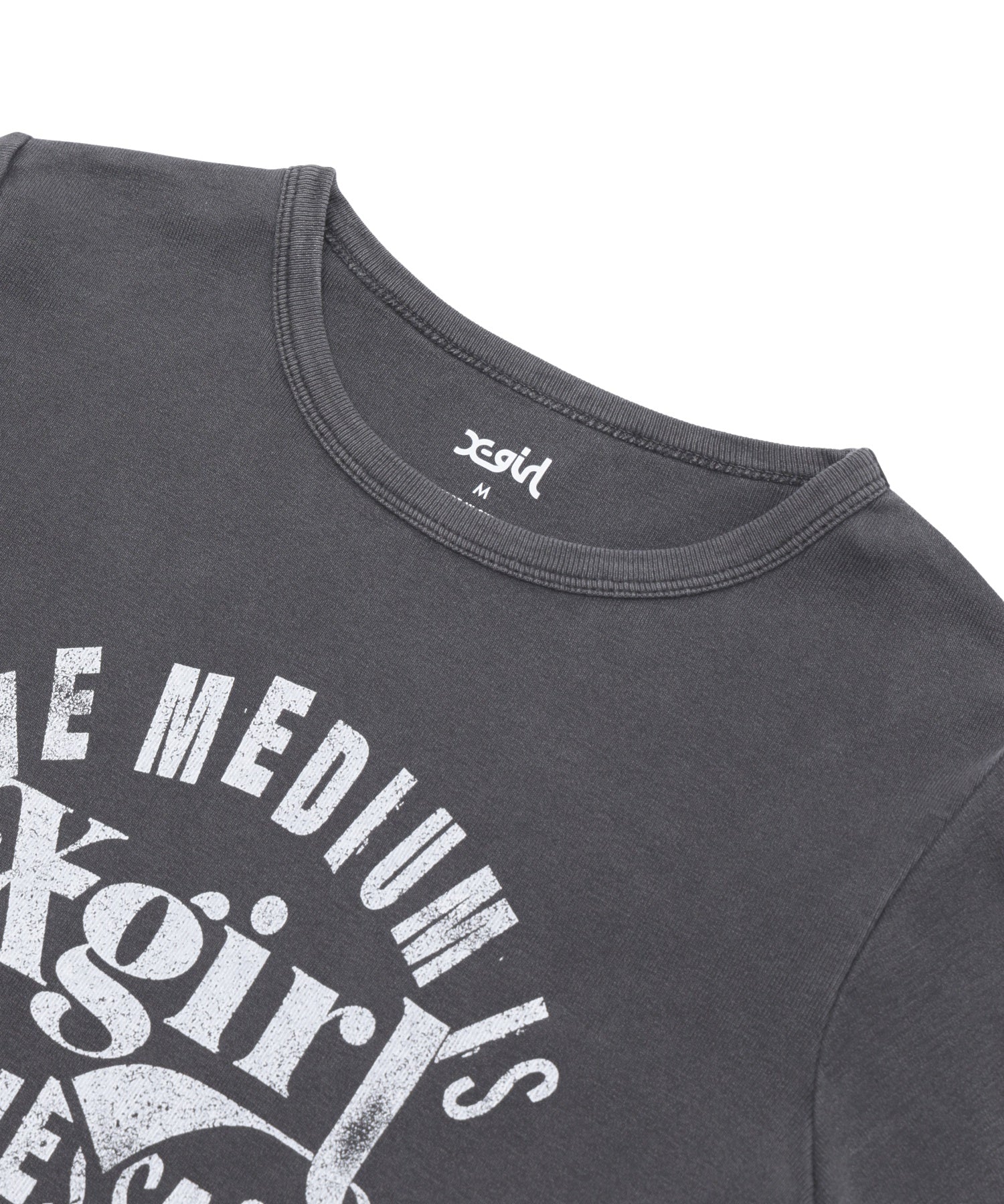 MIXED FONT FADED L/S COMPACT TOP