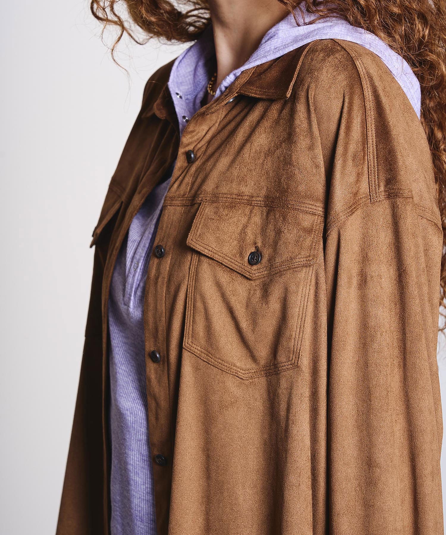 FAUX SUEDE SHIRT