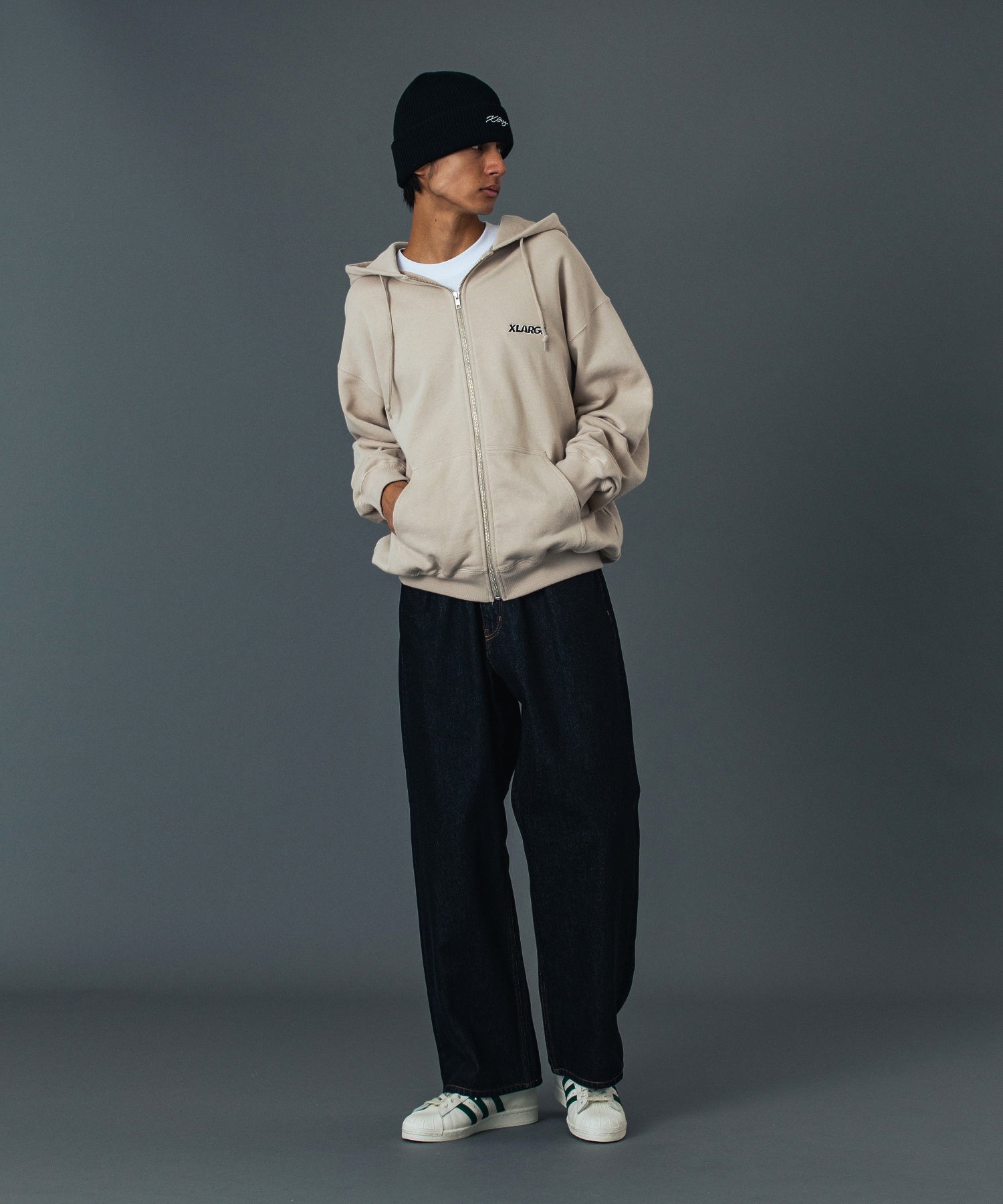 OG BOX ZIP UP HOODED SWEATSHIRT