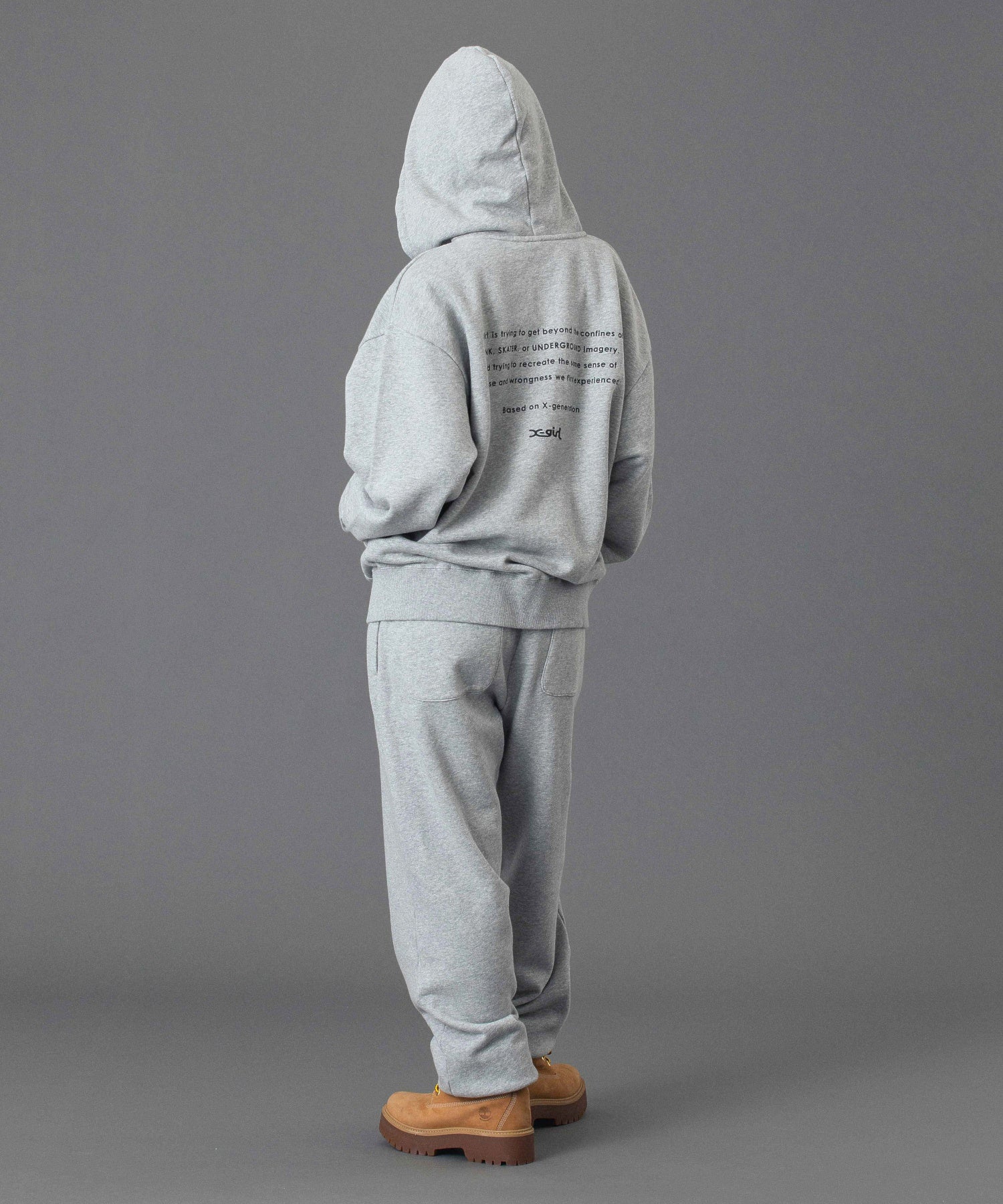 FACE AND WORDS ZIP UP SWEAT HOODIE