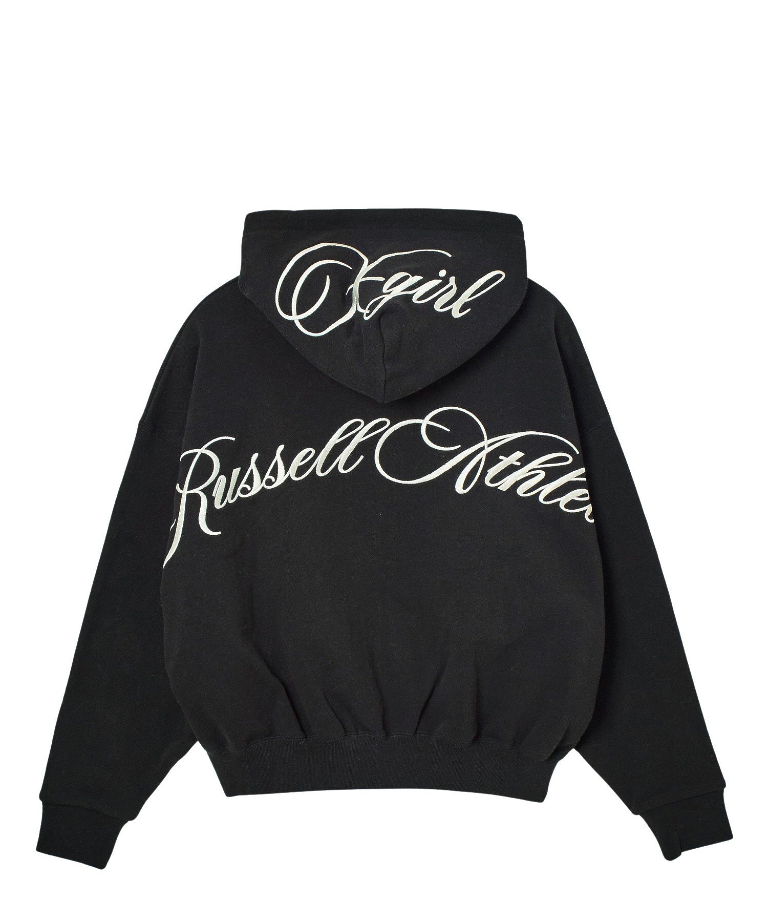 X-girl × Russell SCRIPT LOGO ZIP UP SWEAT HOODIE