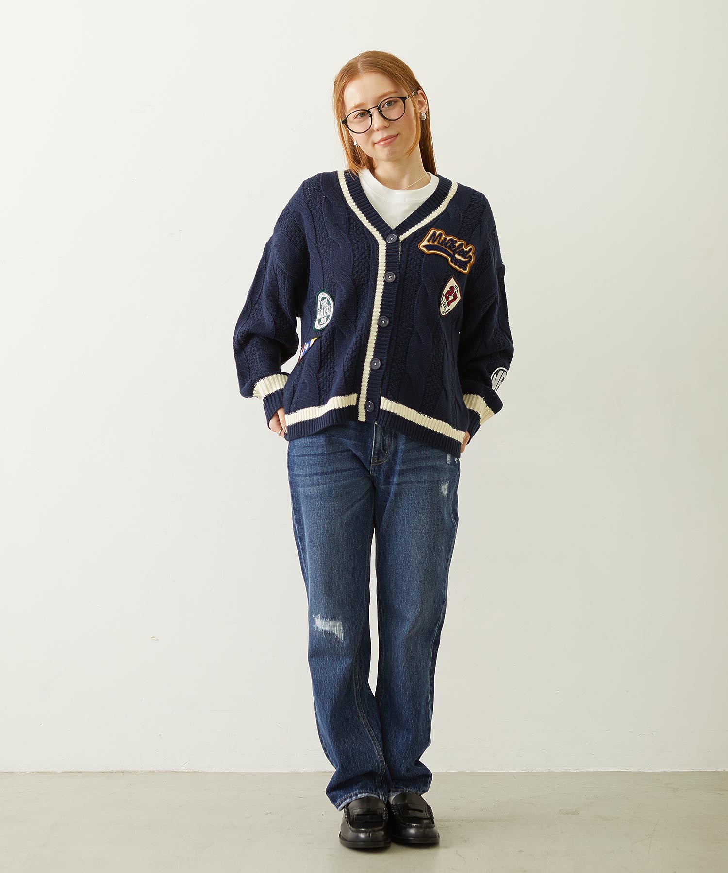 CRICKET KNIT PATCH CARDIGAN