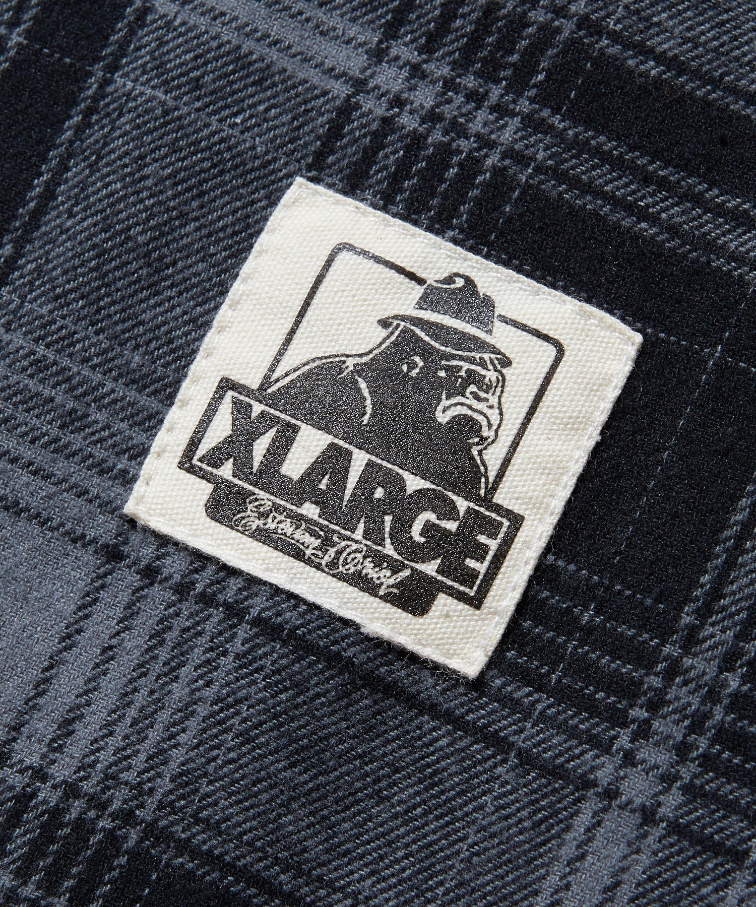 XLARGE×ESTEVAN ORIOL QUILTED HALF ZIP FLANNEL SHIRT