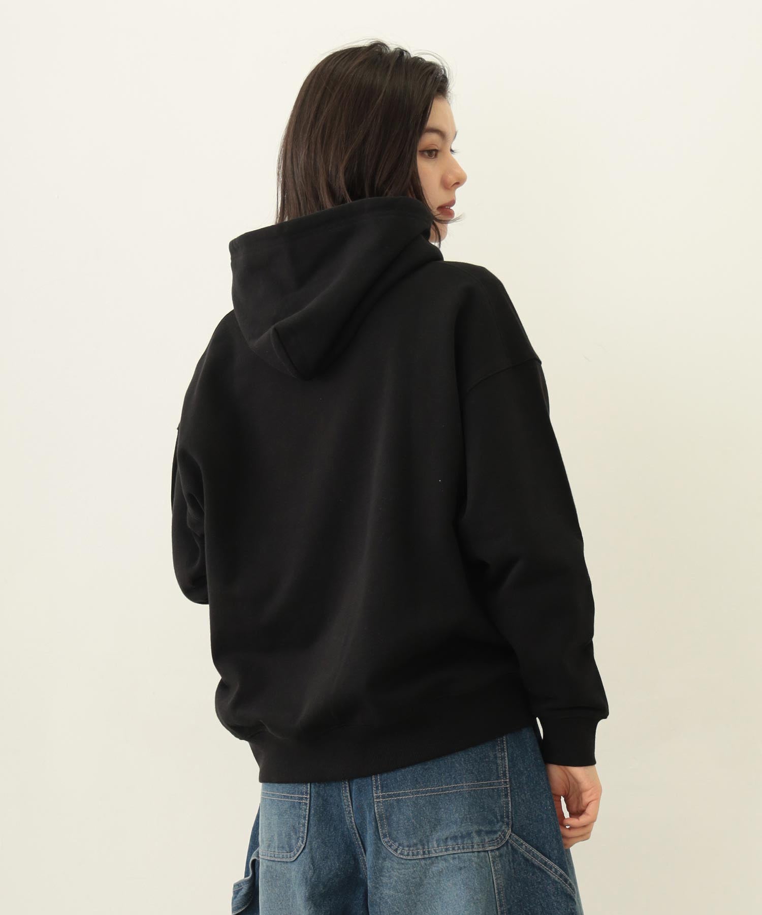 STENCIL LOGO WIDE SWEAT HOODIE