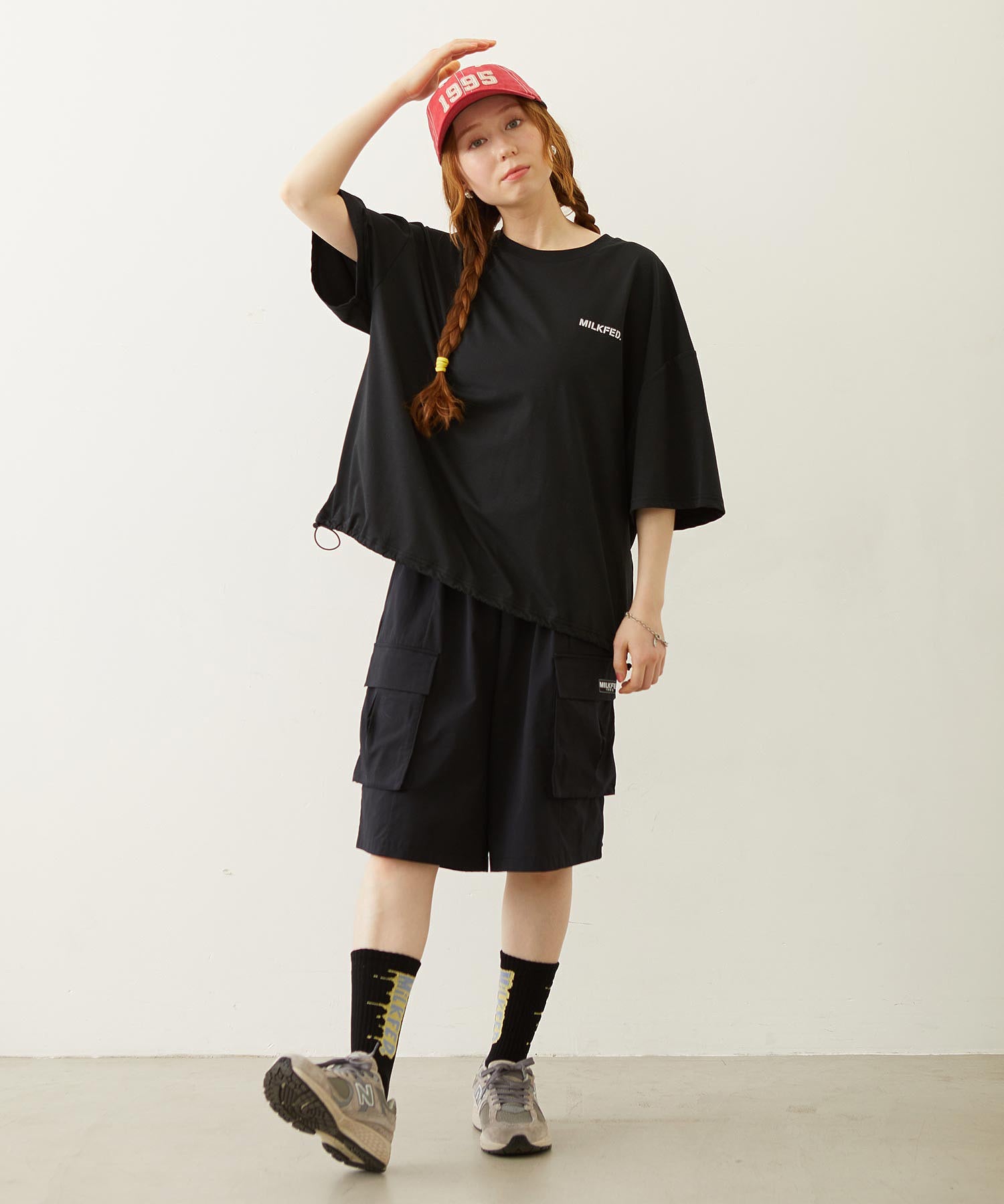 MILKFED. DRAWSTRING BIG S/S TEE