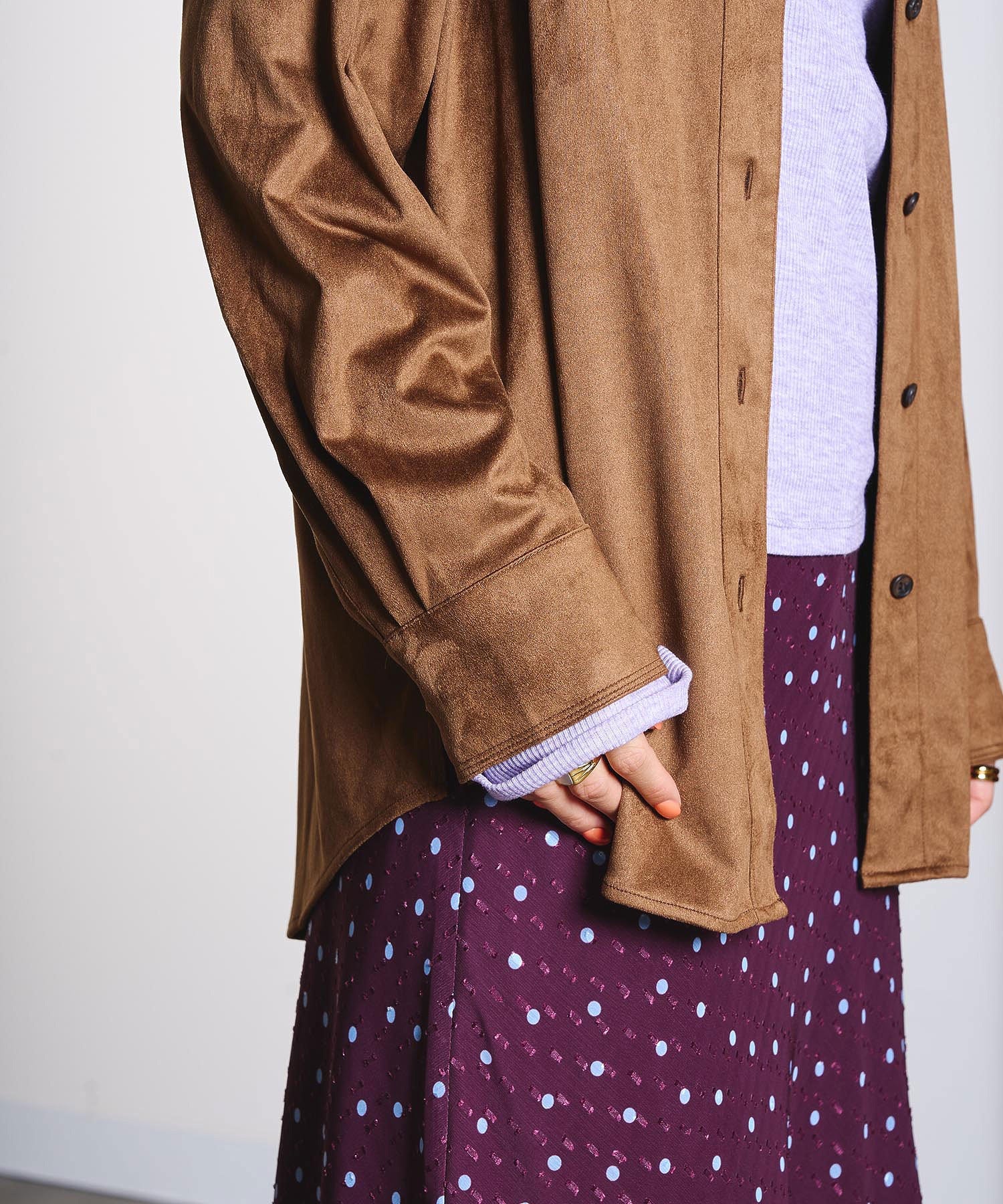 FAUX SUEDE SHIRT