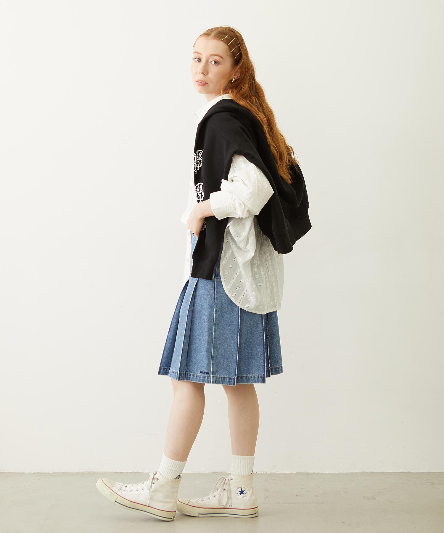 MELTY HEART WIDE HOODIE SWEAT